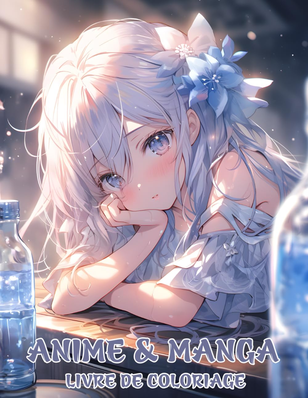 jaquette album Livre De Coloriage Anime & Manga: De charmantes jeunes filles kawaii chibi japonaises évoluant dans des aventures animées, le cadeau parfait pour les ... plongés dans le monde fascinant des mangas.