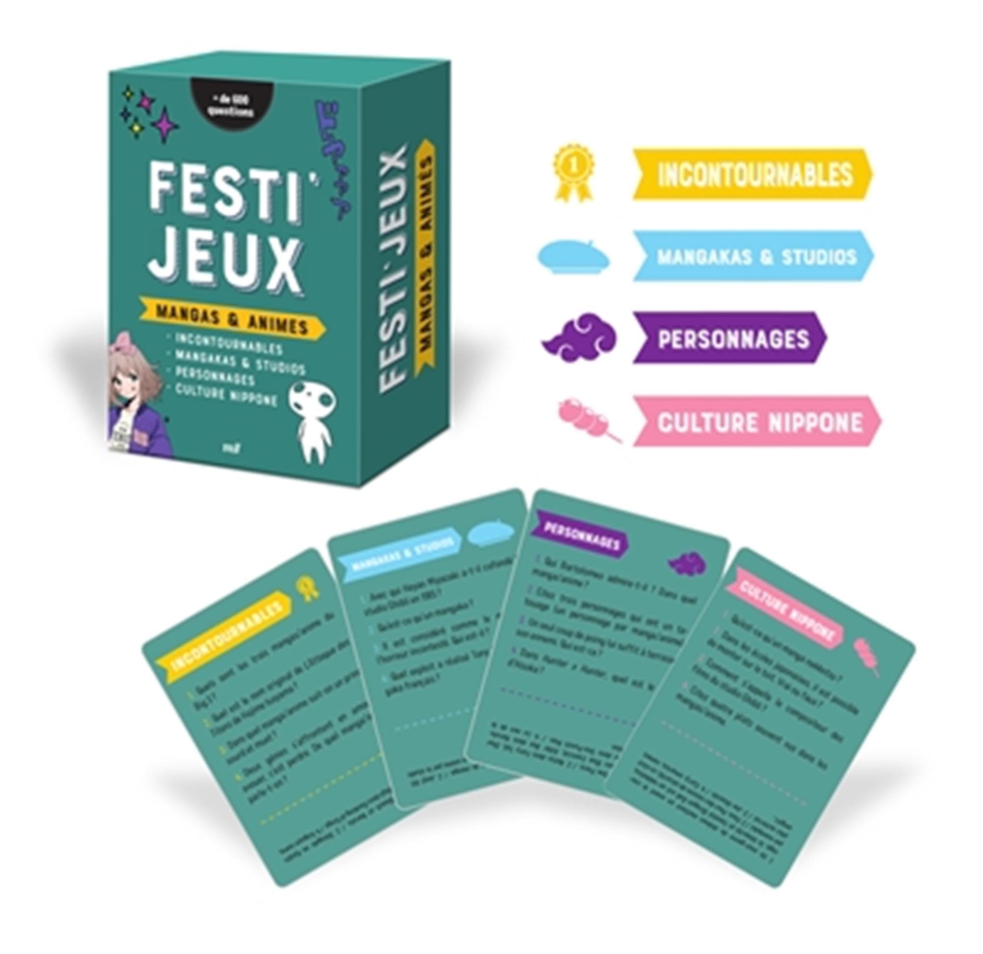 jaquette album Festi'Jeux - Mangas et Anime: Plus de 600 questions pour les incollables en mangas et animes !