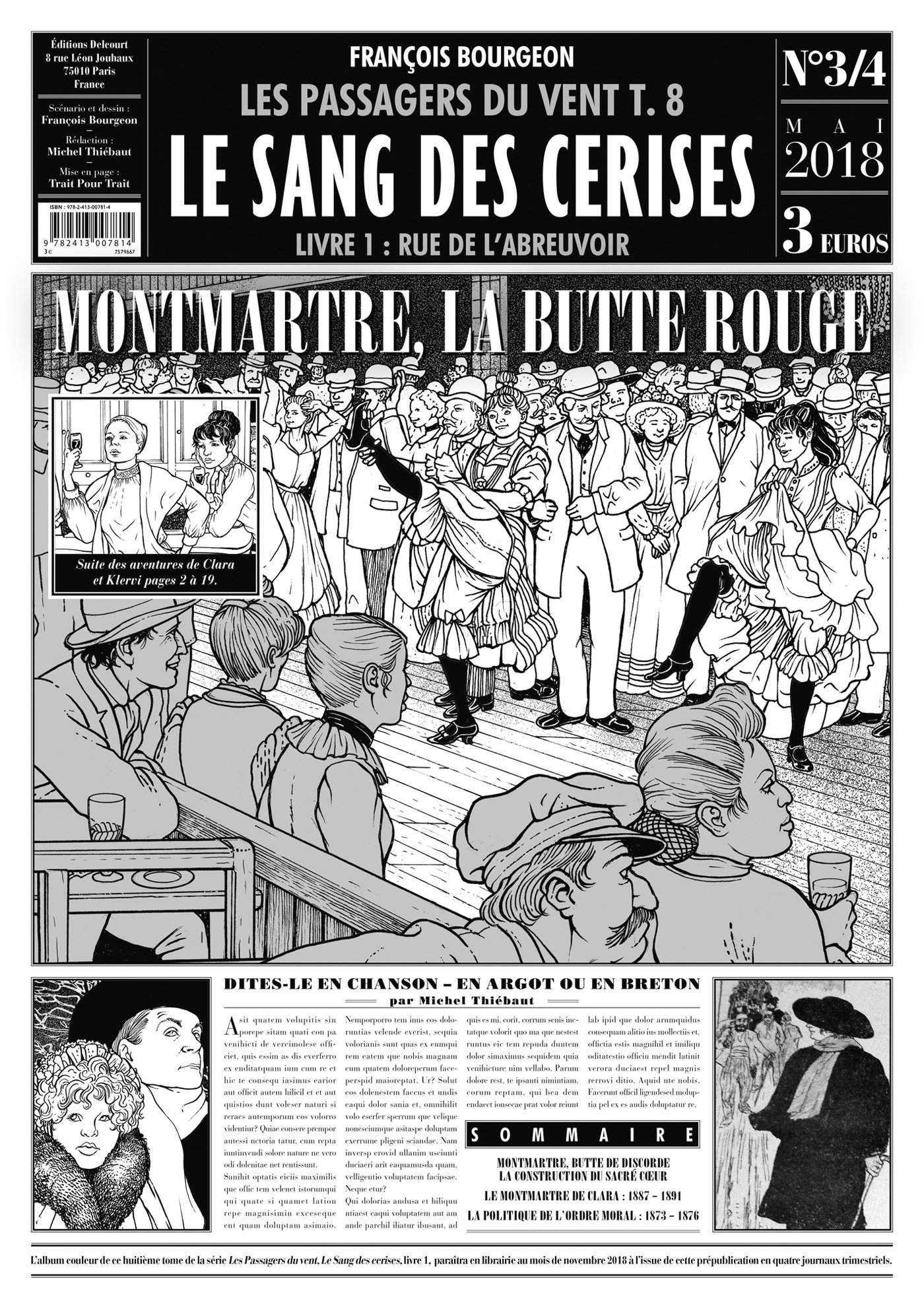 jaquette album Les Passagers du vent T08: Le sang des cerises Journal 3/4
