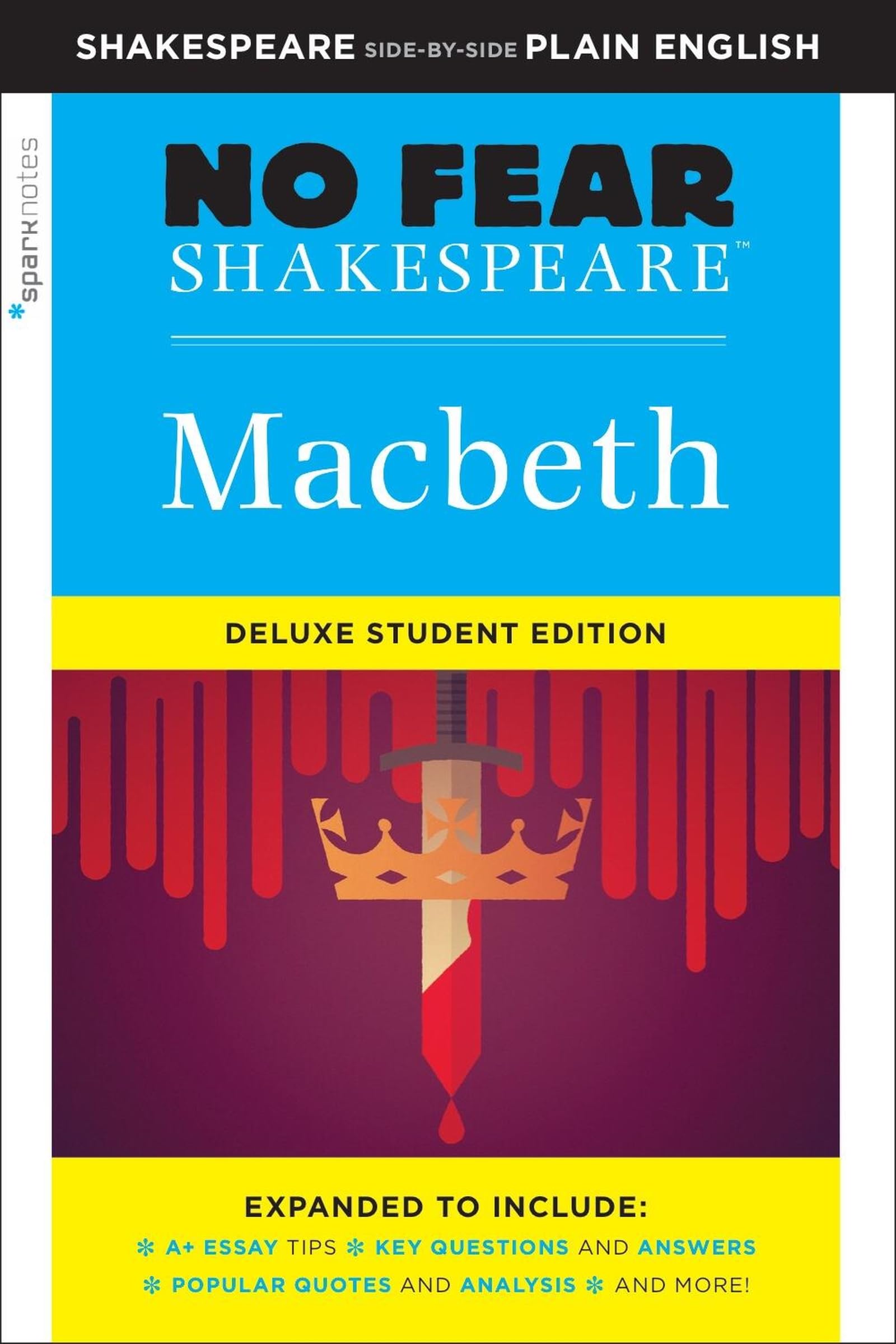 jaquette album Macbeth (No Fear Shakespeare): No Fear Shakespeare Deluxe Student Editions - Shakespeare Side-by-Side Plain English