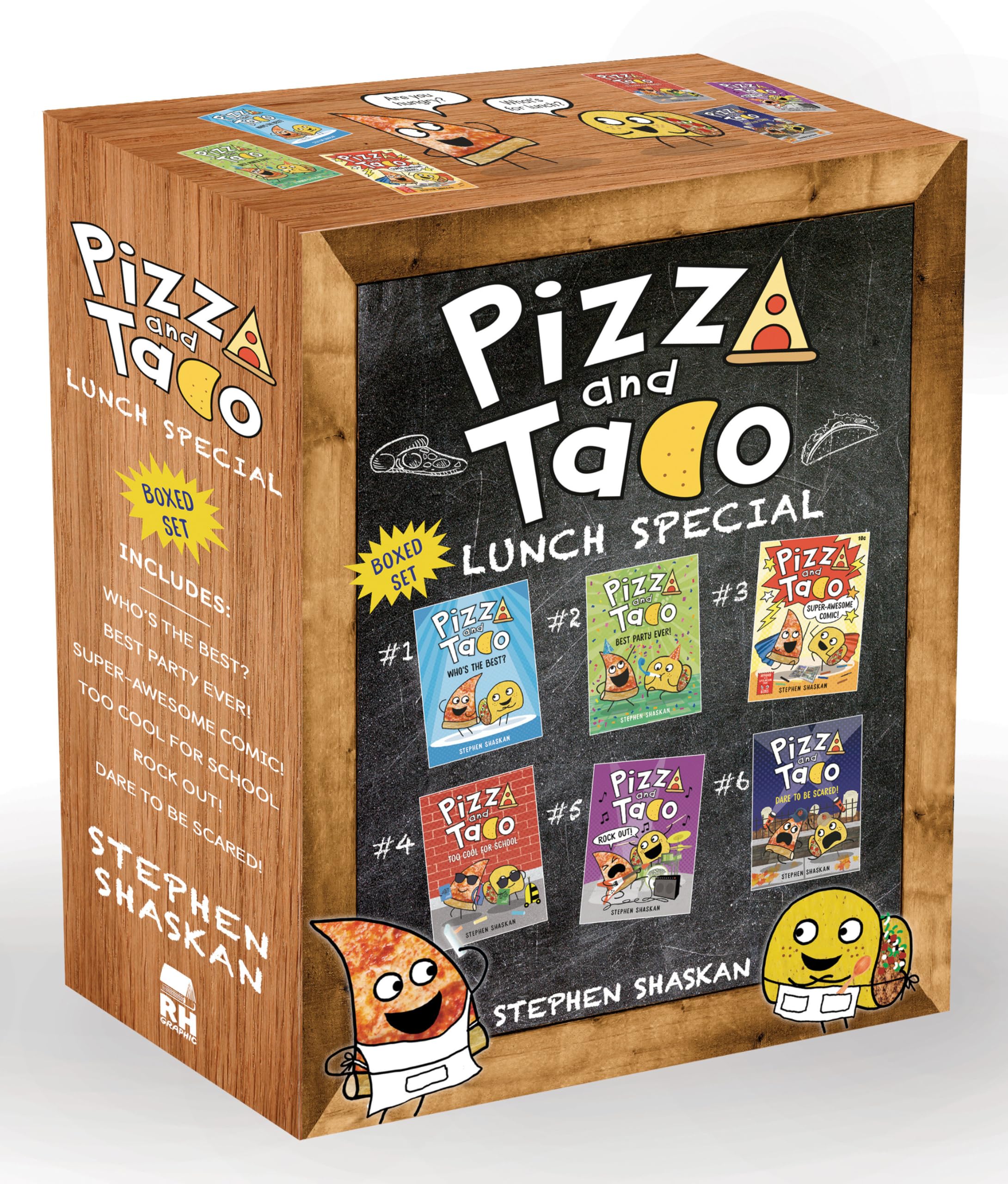 jaquette album Pizza and Taco Lunch Special: 6-Book Boxed Set: Books 1-6 (A Graphic Novel Boxed Set)