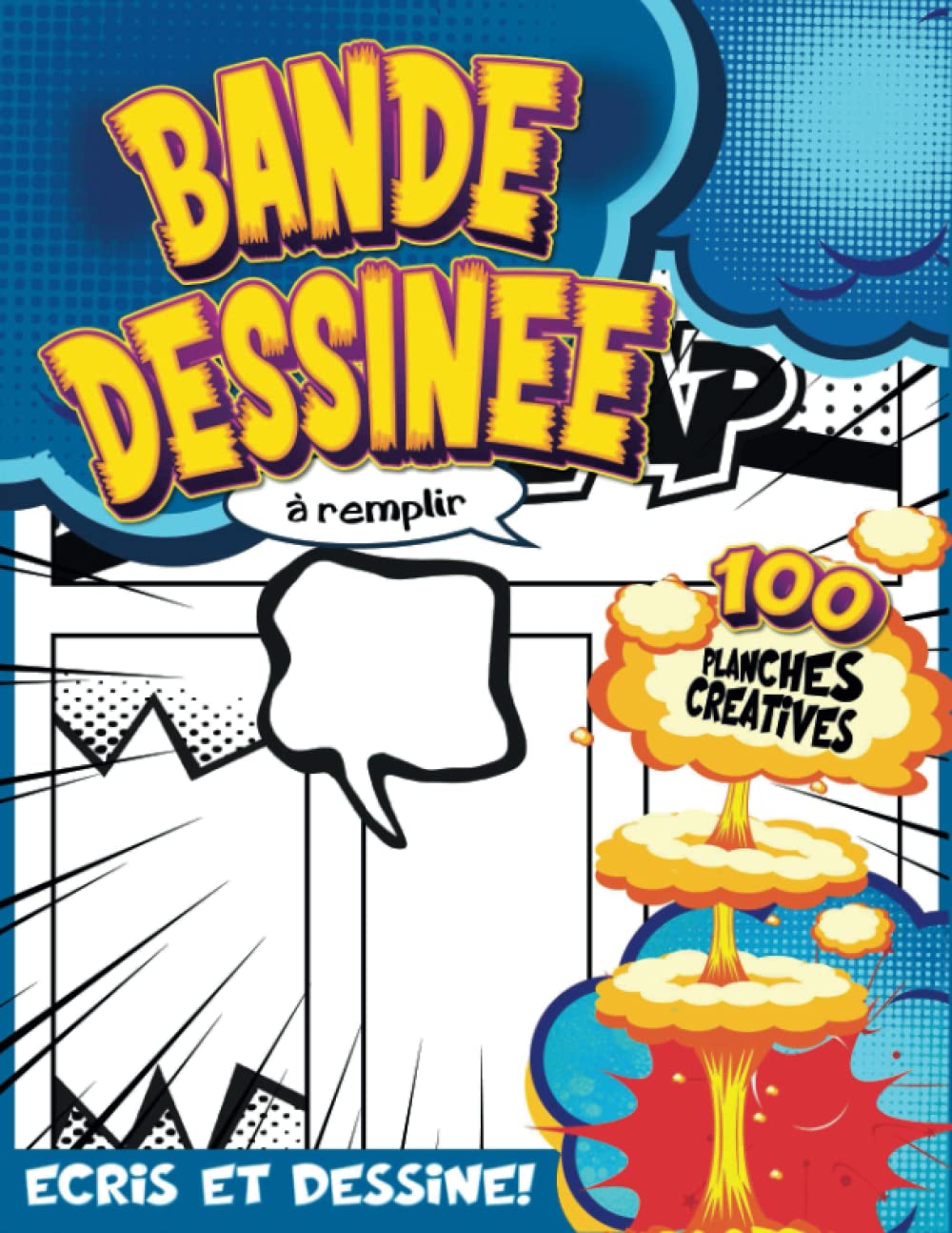 jaquette album BD CRÉATION ENFANT 10 ANS GARCON: Livre D'activités De Bande Dessinée Pour S'amuser À Inventer Ses Propres Histoires En Bandes Dessinées
