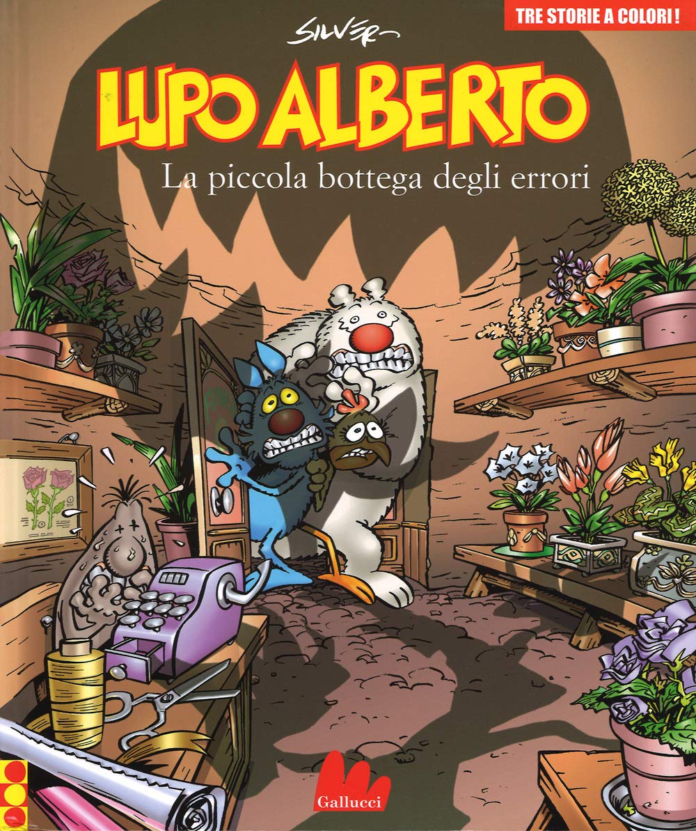 jaquette album Lupo Alberto. Tre storie a colori. La piccola bottega degli errori (Vol. 8)