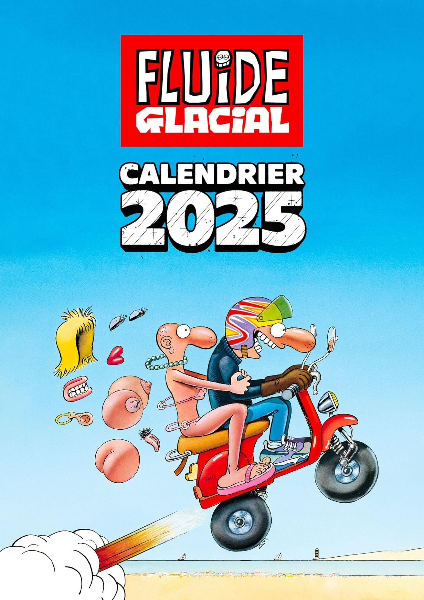 jaquette album Calendrier 2025 des Couvertures Fluide Glacial