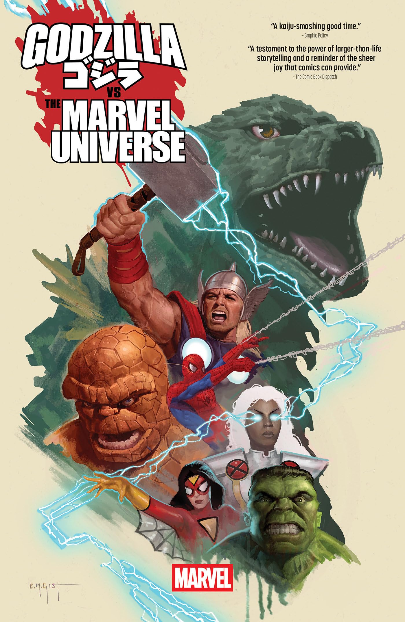 jaquette album Godzilla vs. the Marvel Universe