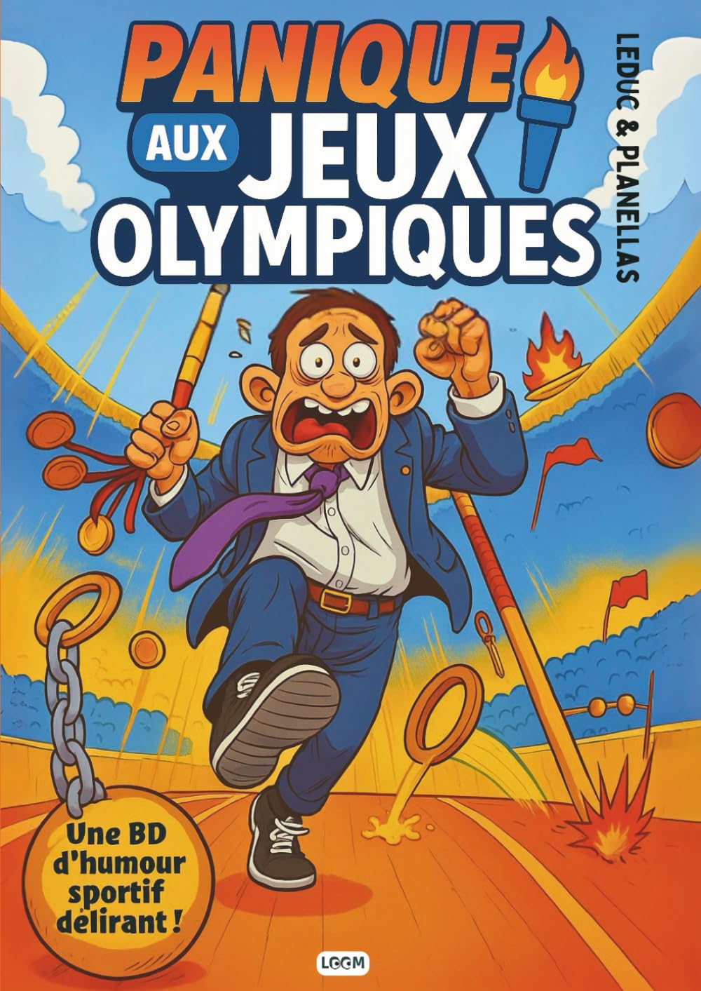 jaquette album Panique aux Jeux olympiques | BD humour sport JO | bande dessinée à partir de 9/10 ans: Idéal lecture pour adolescent et toute la famille
