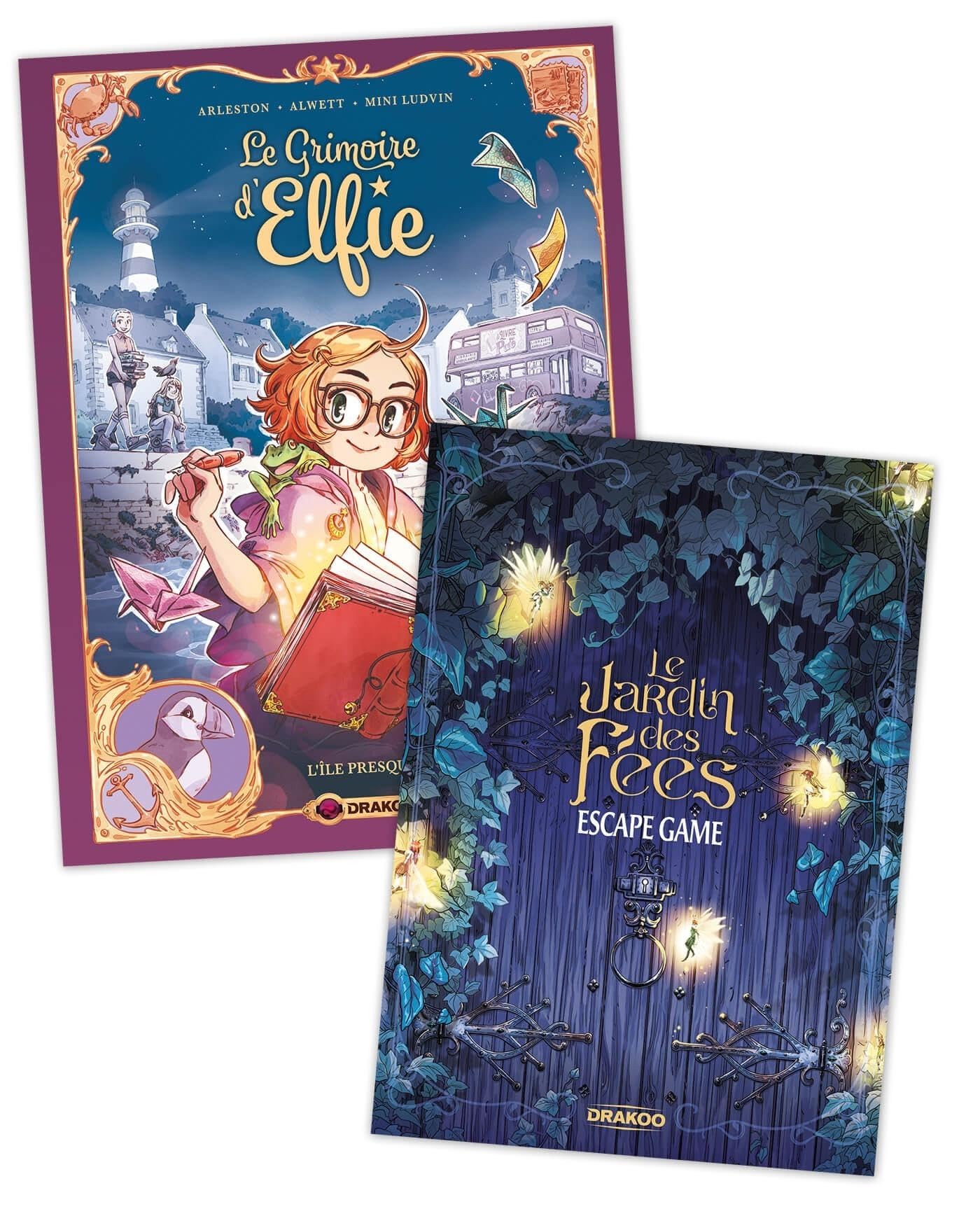 jaquette album Le Grimoire d'Elfie - vol. 01 + escape game - édition limitée: L'île presque
