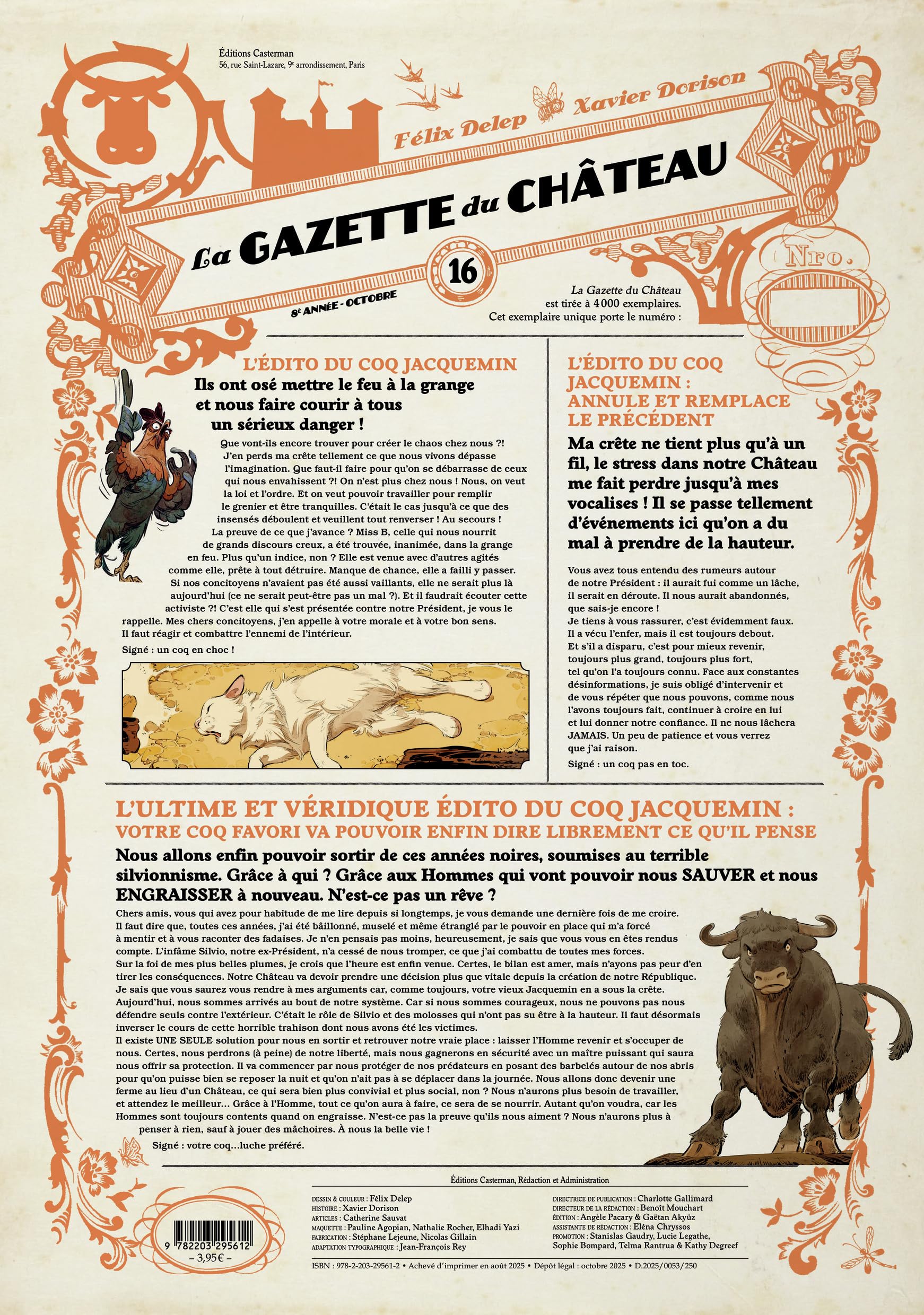 jaquette album Le Château des animaux - La Gazette du château (16)