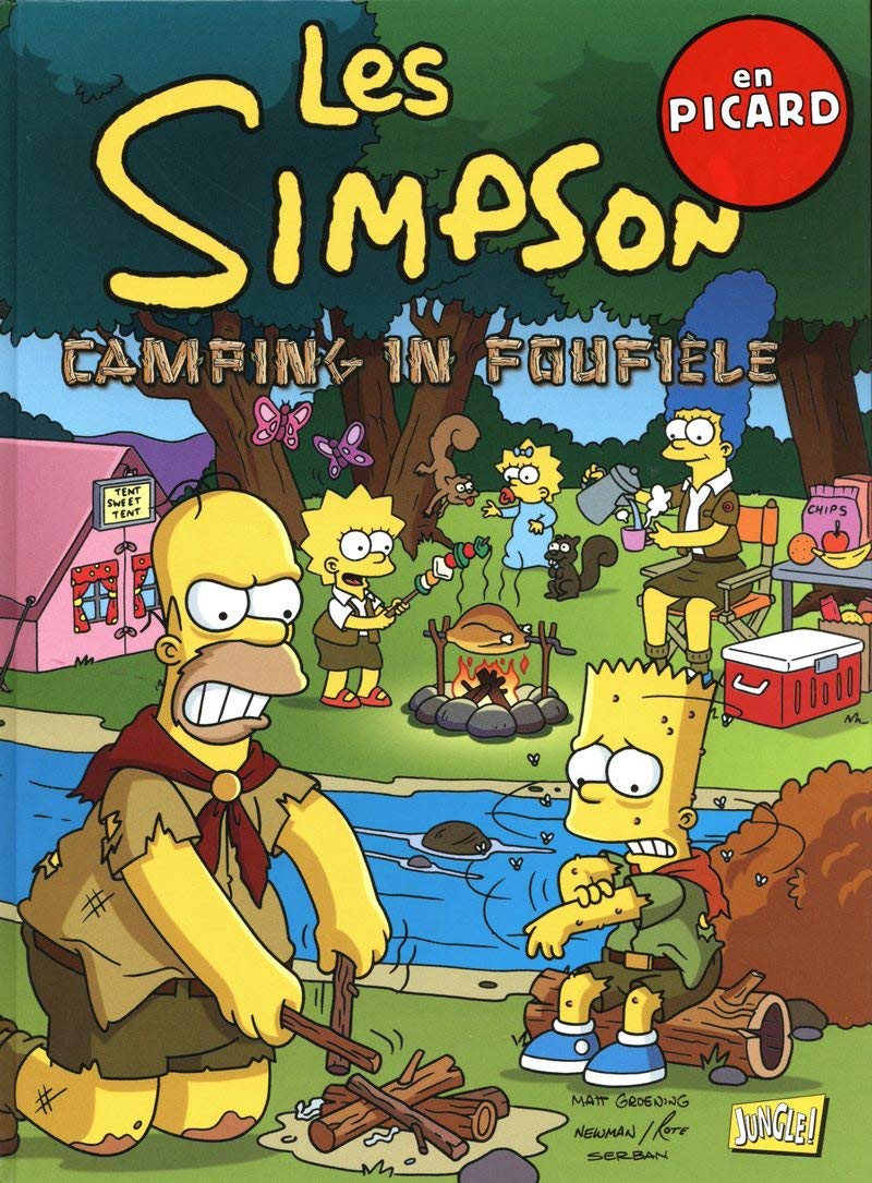 jaquette album Les Simpson En Picard - Tome 1 Camping in foufiele (1)