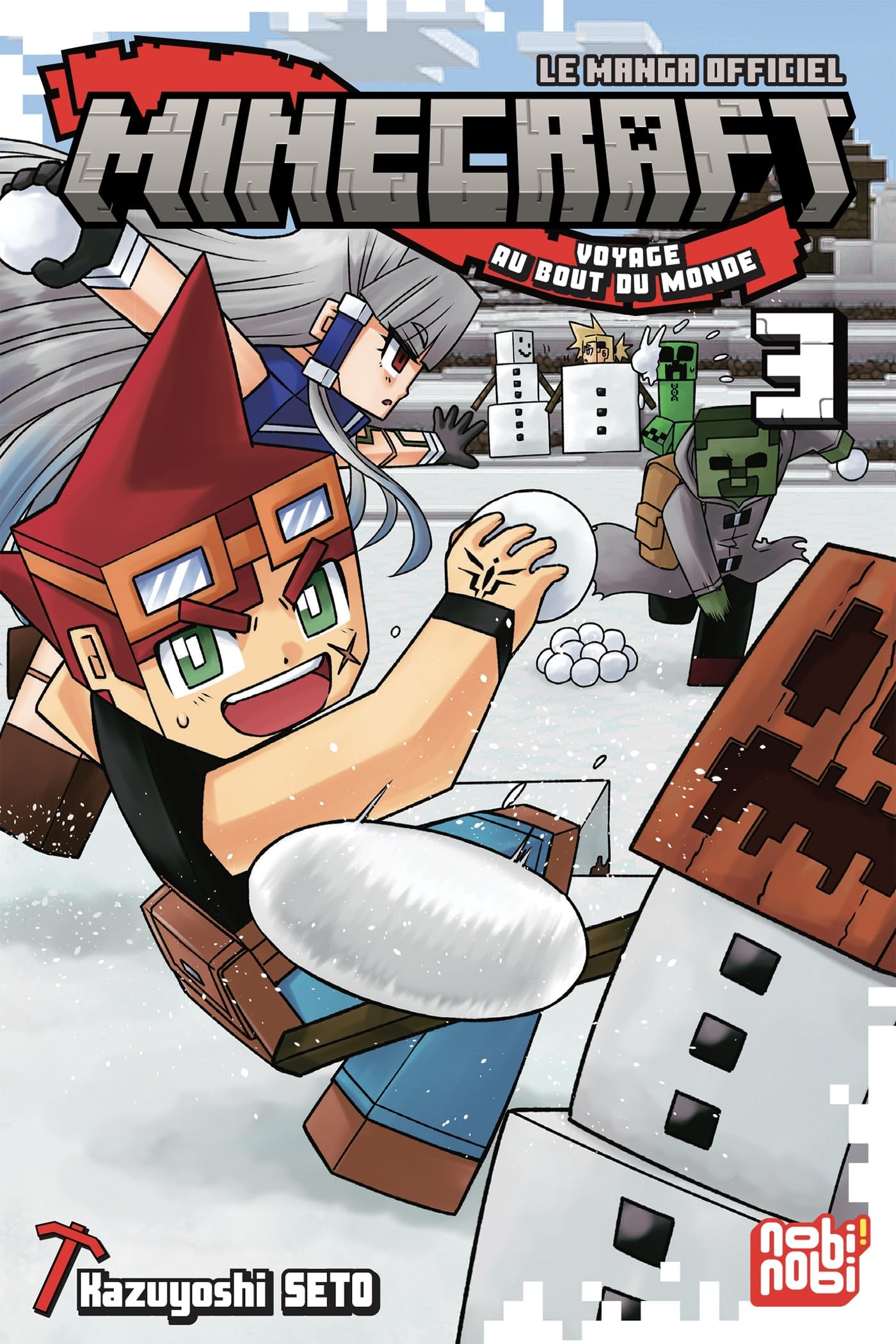 jaquette album Minecraft, le manga officiel - Voyage au bout du monde T03