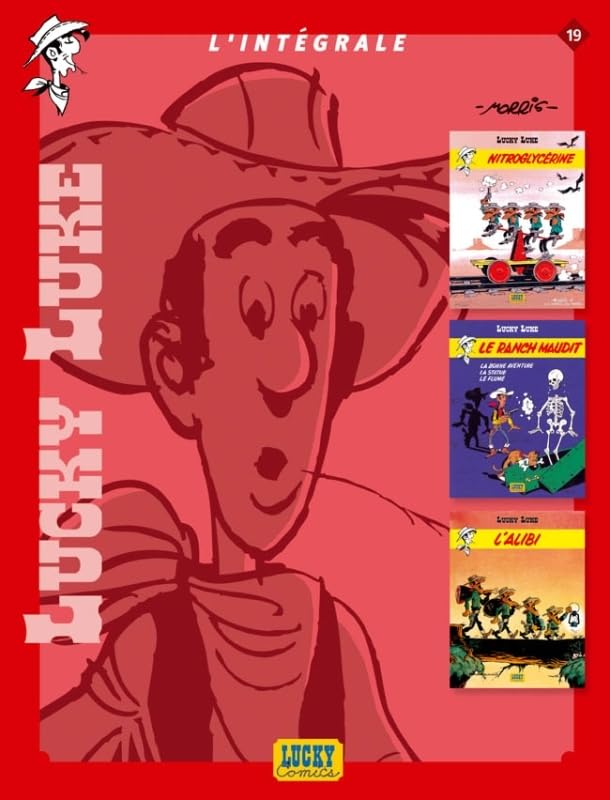 jaquette album Lucky Luke L'intégrale Tome 19 - Nitroglycérine - Le Ranch Maudit - L'alibi