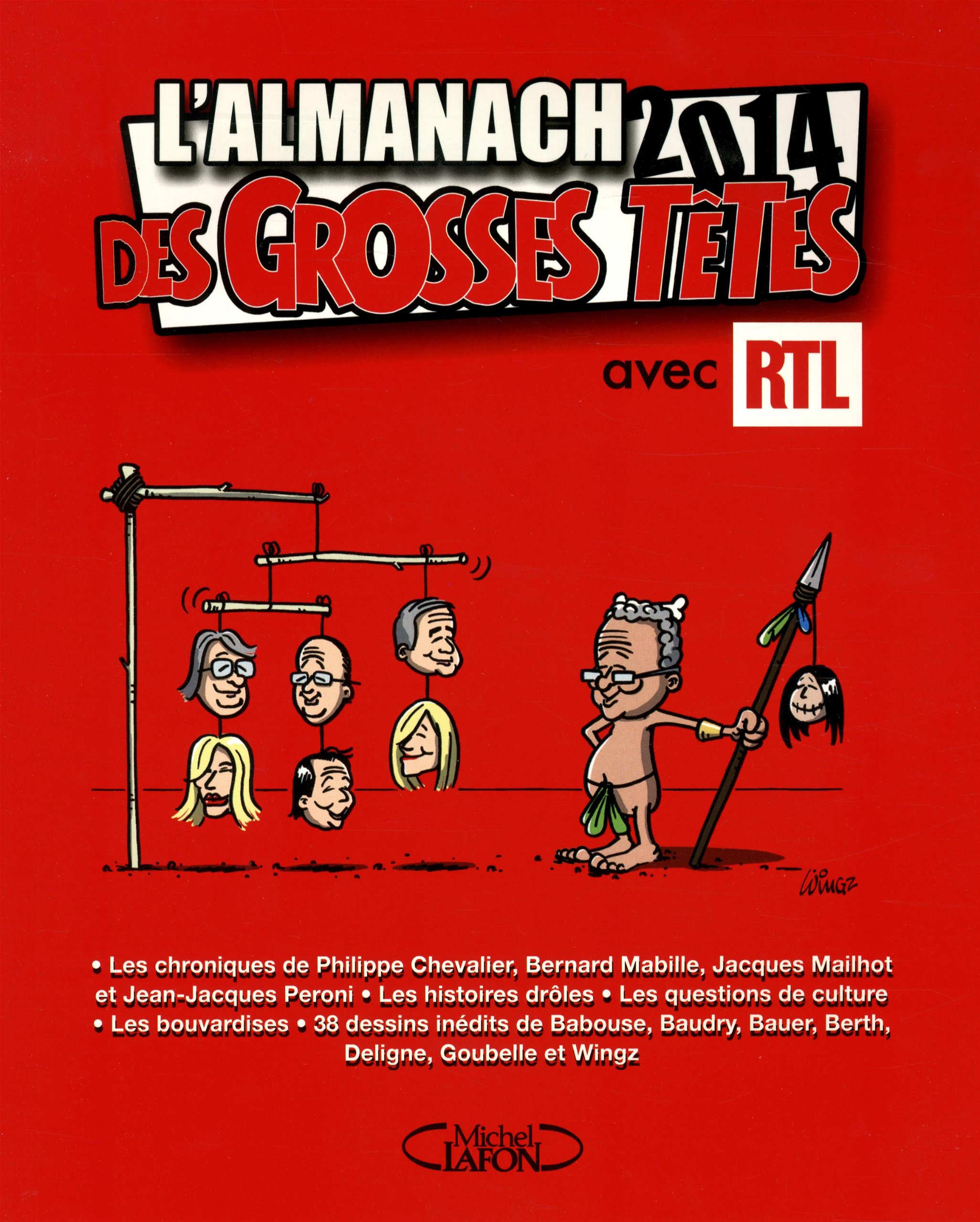 jaquette livre L'almanach des Grosses Têtes 2014