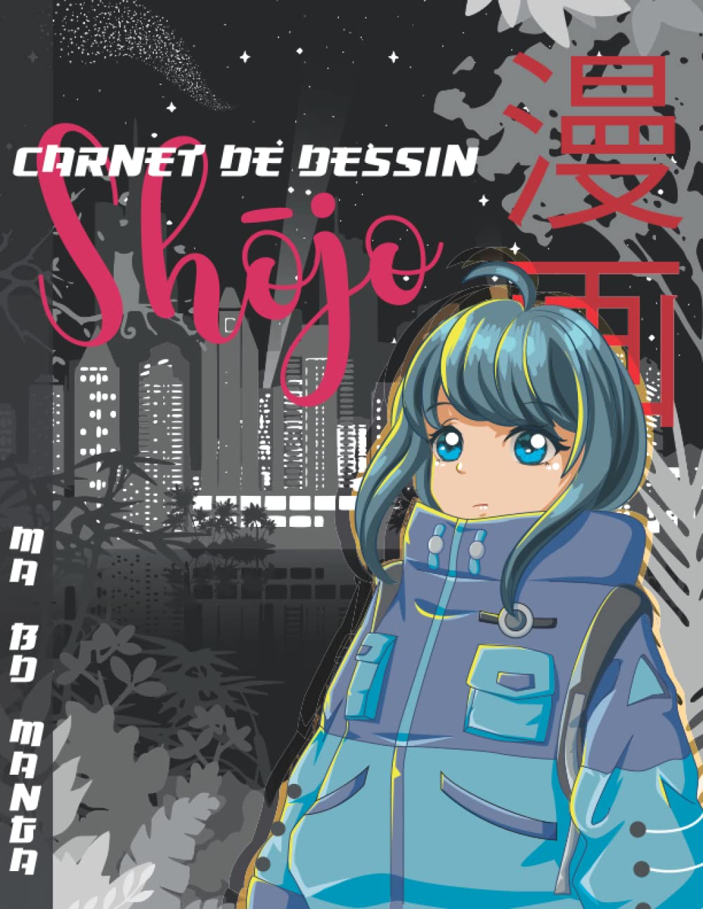 jaquette album Carnet de Dessin Shōjo - Ma BD Manga: Cahier de croquis pour créer sa propre bande dessinée japonaise - Livre de croquis pour adolescente collégienne lycéenne - Activité anti-stress pour la relaxation