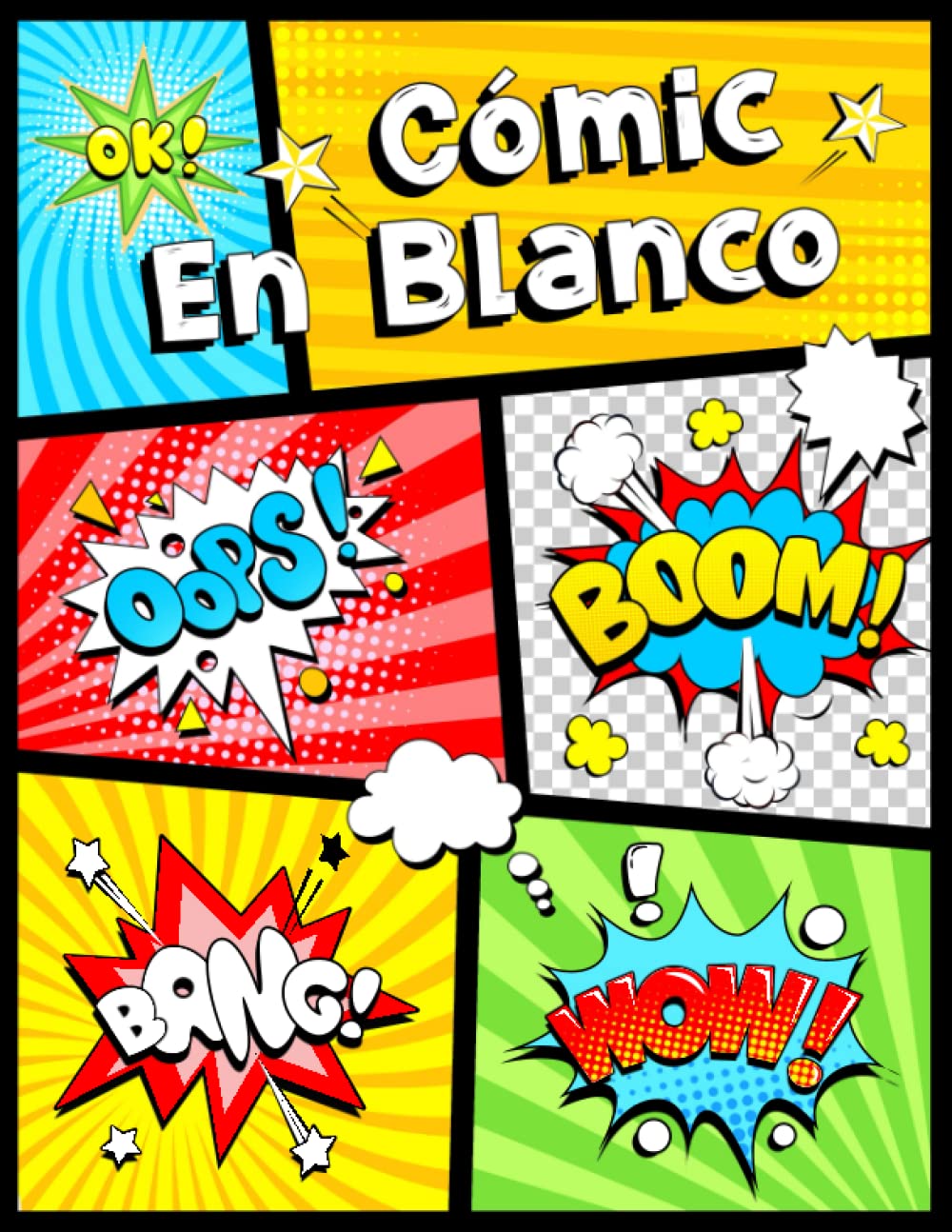 jaquette album Cómic en blanco: 120 plantillas diferentes con adiciones gráficas. Para niños y adultos.