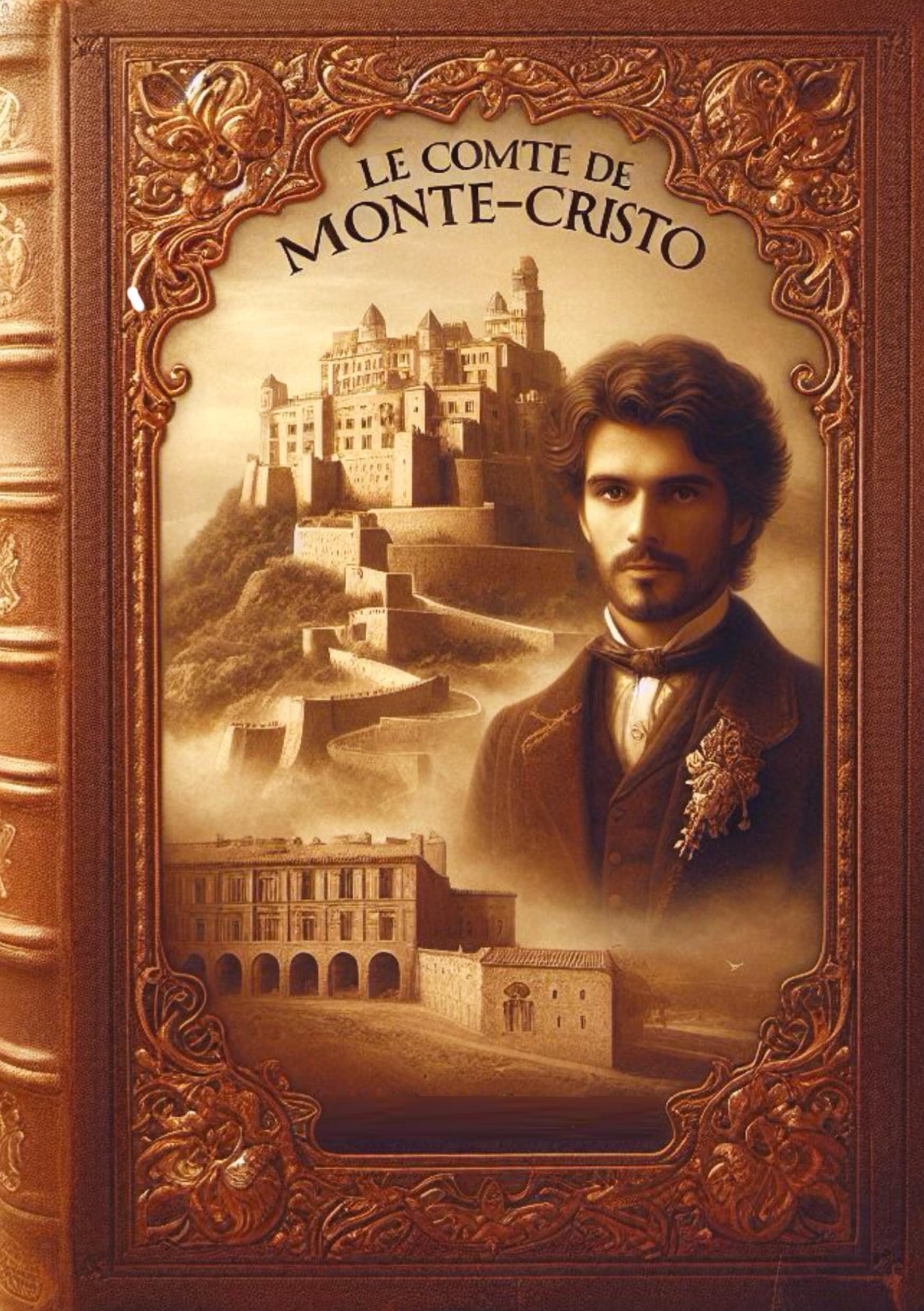 jaquette album Le Comte de Monte-Cristo en édition intégrale (les 4 volumes en 1 seul de 1100 pages): La fabuleuse destinée, l'ascension, la vengeance et la ... littérature d'aventure en édition intégrale