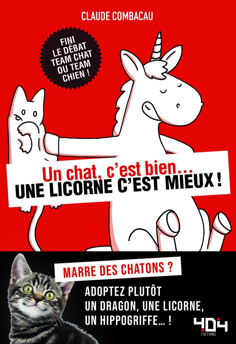 jaquette livre Un chat, c'est bien... une licorne c'est mieux !