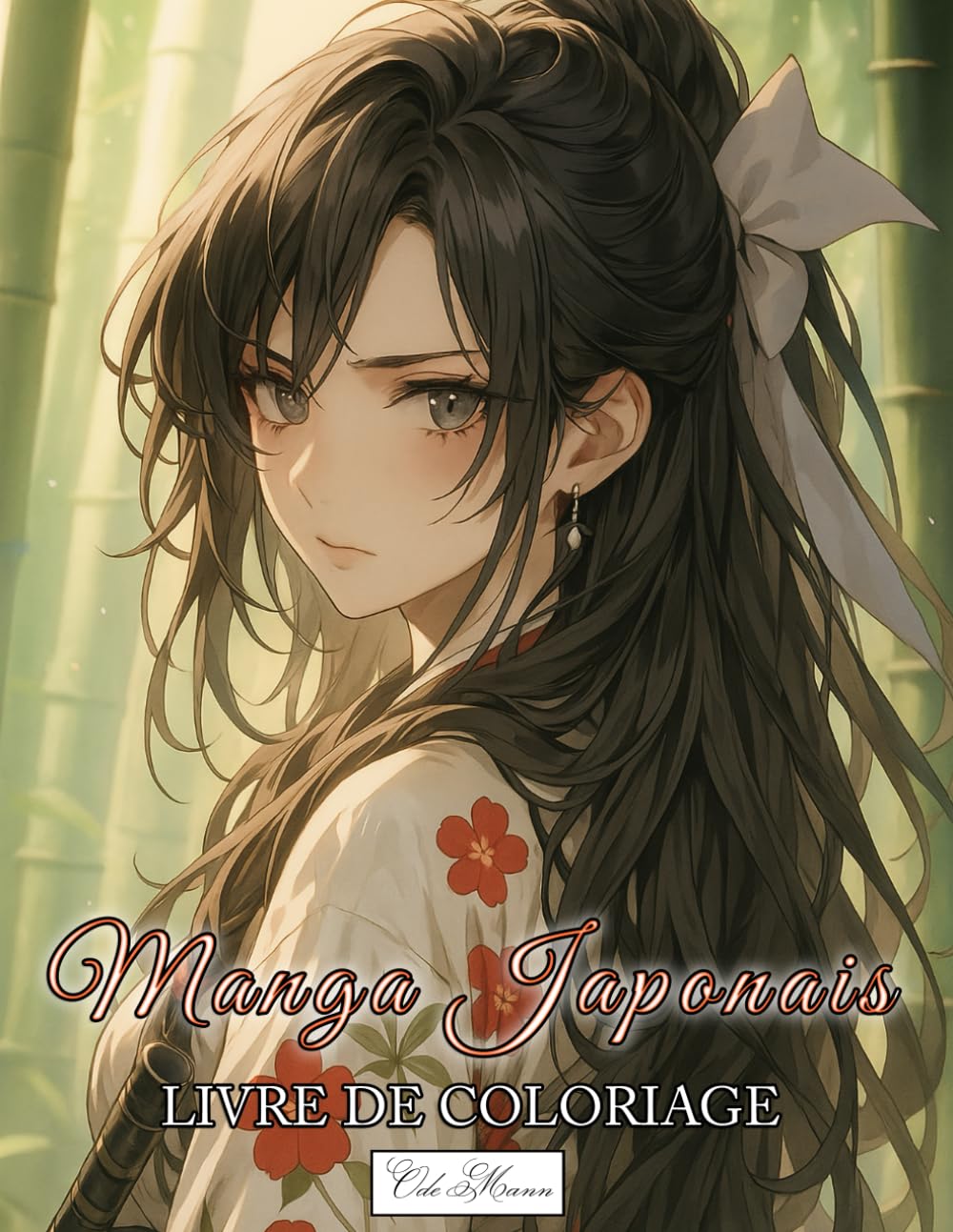 jaquette album Livre De Coloriage Manga Japonais: Sélection d’images captivantes à colorier, représentant des personnages et scènes typiques du style anime japonais.