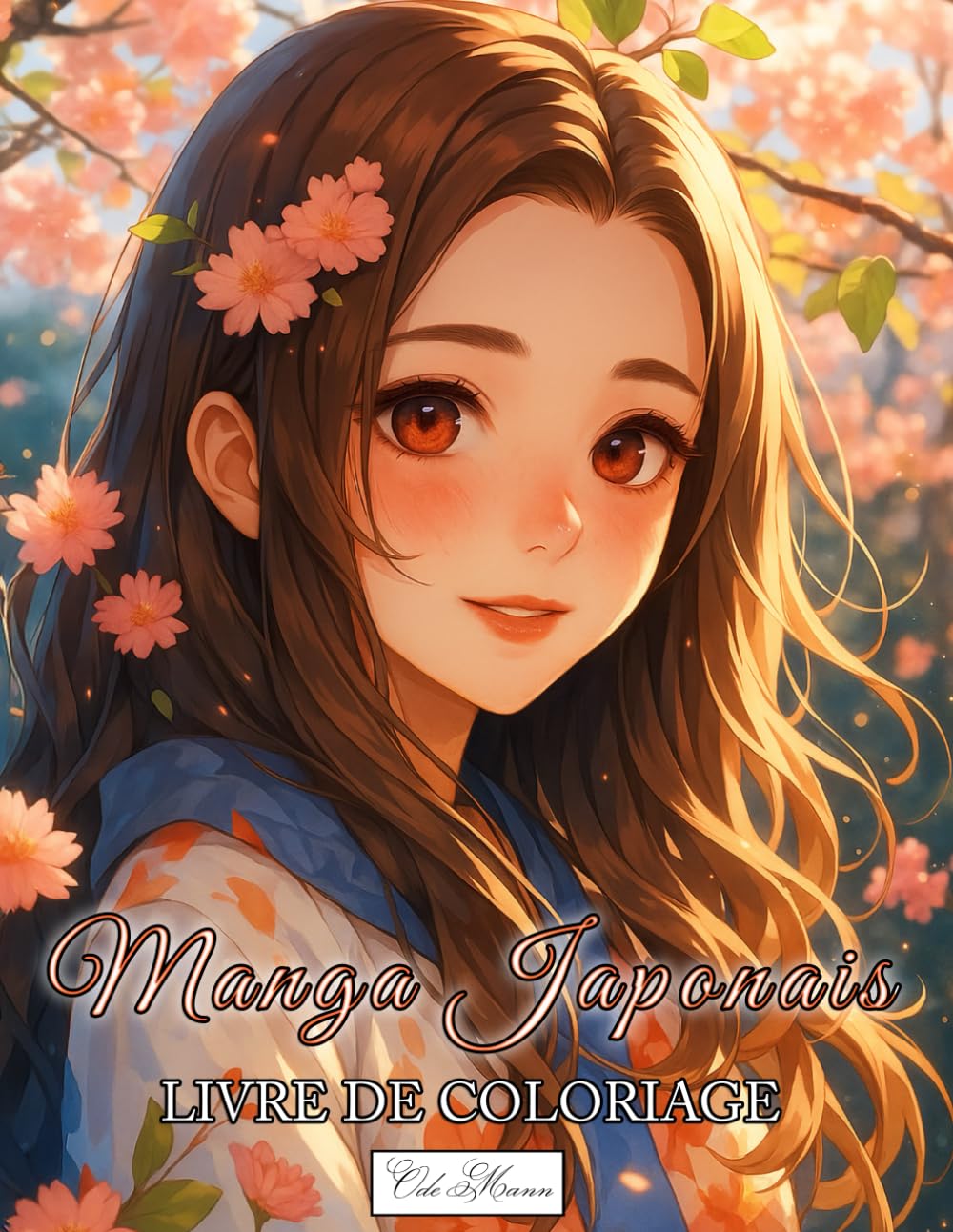 jaquette album Livre De Coloriage Manga Japonais: Compilation d’illustrations uniques offrant une immersion dans l’art visuel anime japonais contemporain.