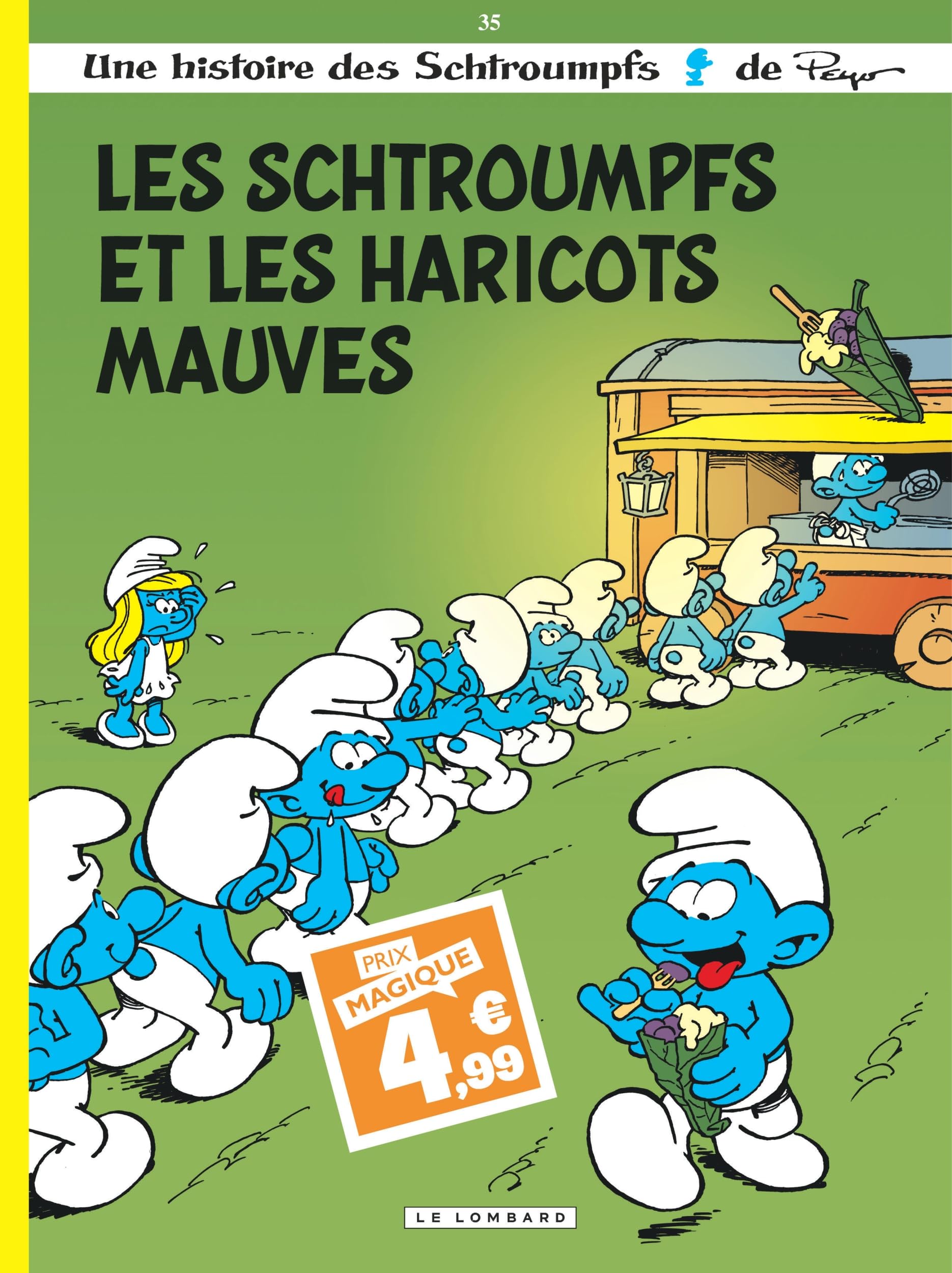 jaquette album Les Schtroumpfs Lombard - Tome 35 - Les Schtroumpfs et les haricots mauves