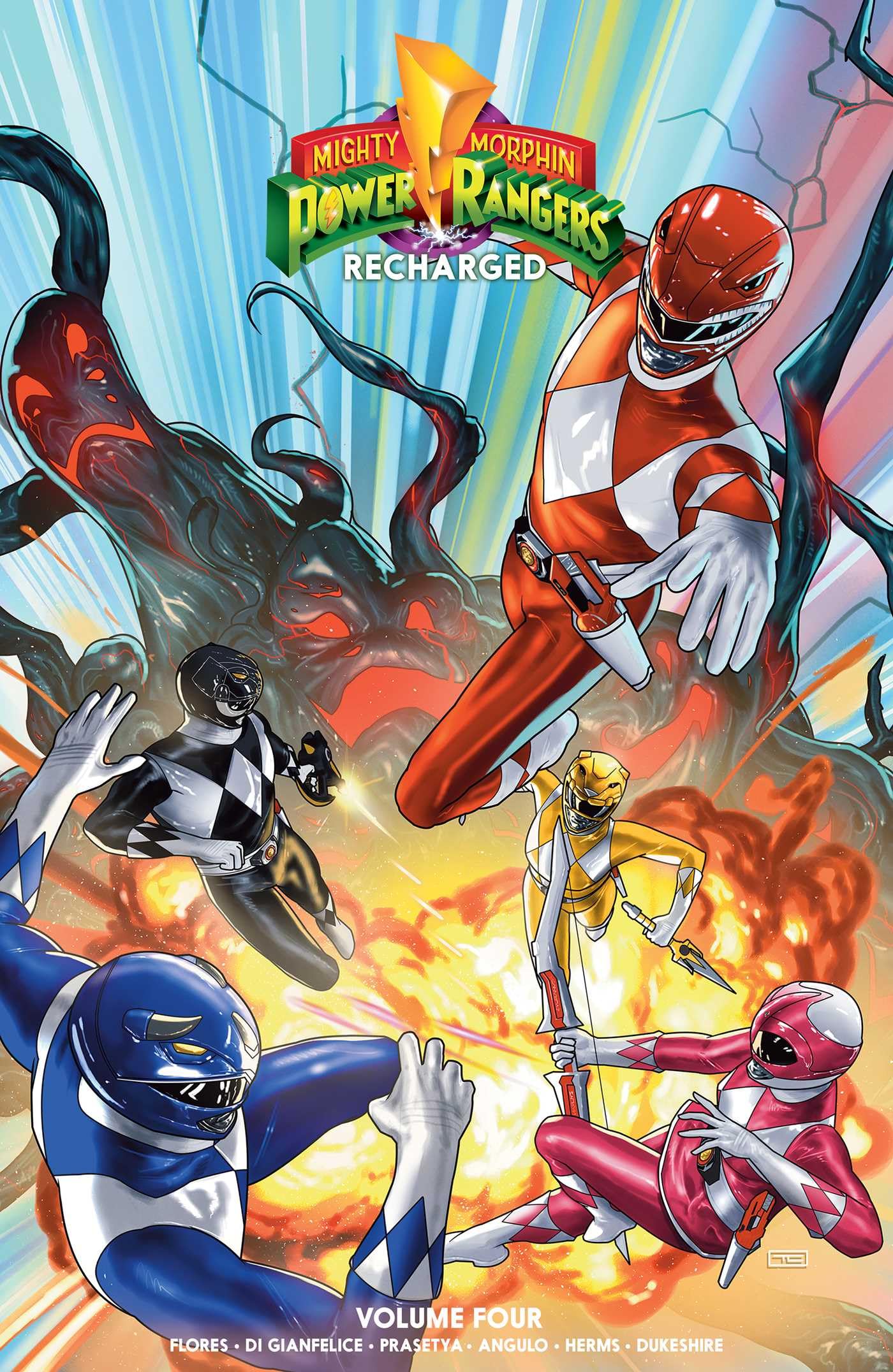 jaquette livre Mighty Morphin Power Rangers: Recharged Vol. 4 SC (Book 18)