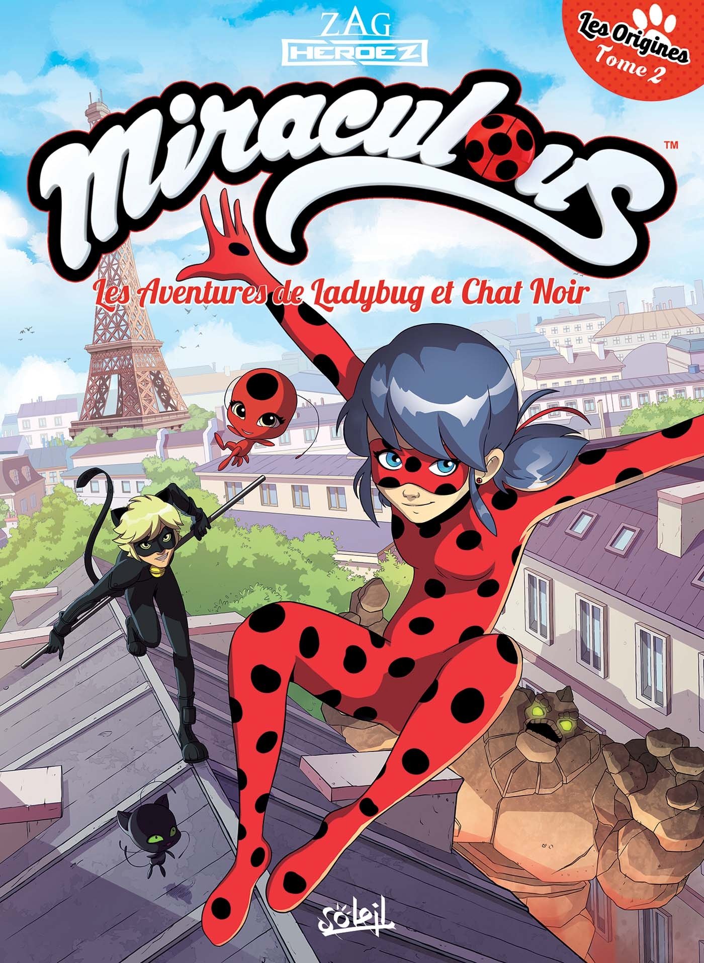 jaquette album Miraculous Les Aventures de Ladybug et Chat Noir T02: Les Origines 2/2