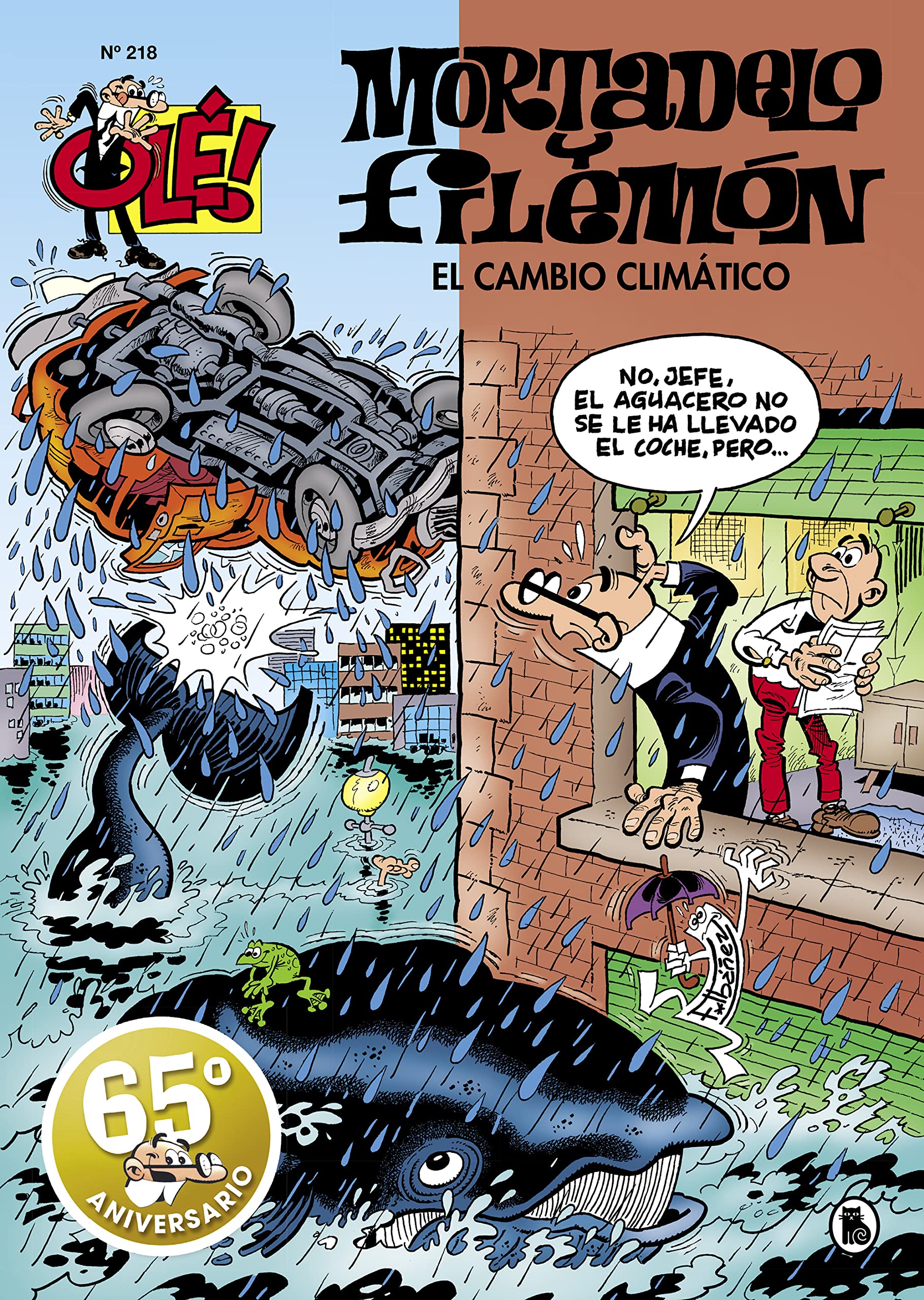 jaquette album Mortadelo y Filemón. El cambio climático (Olé! Mortadelo 218)