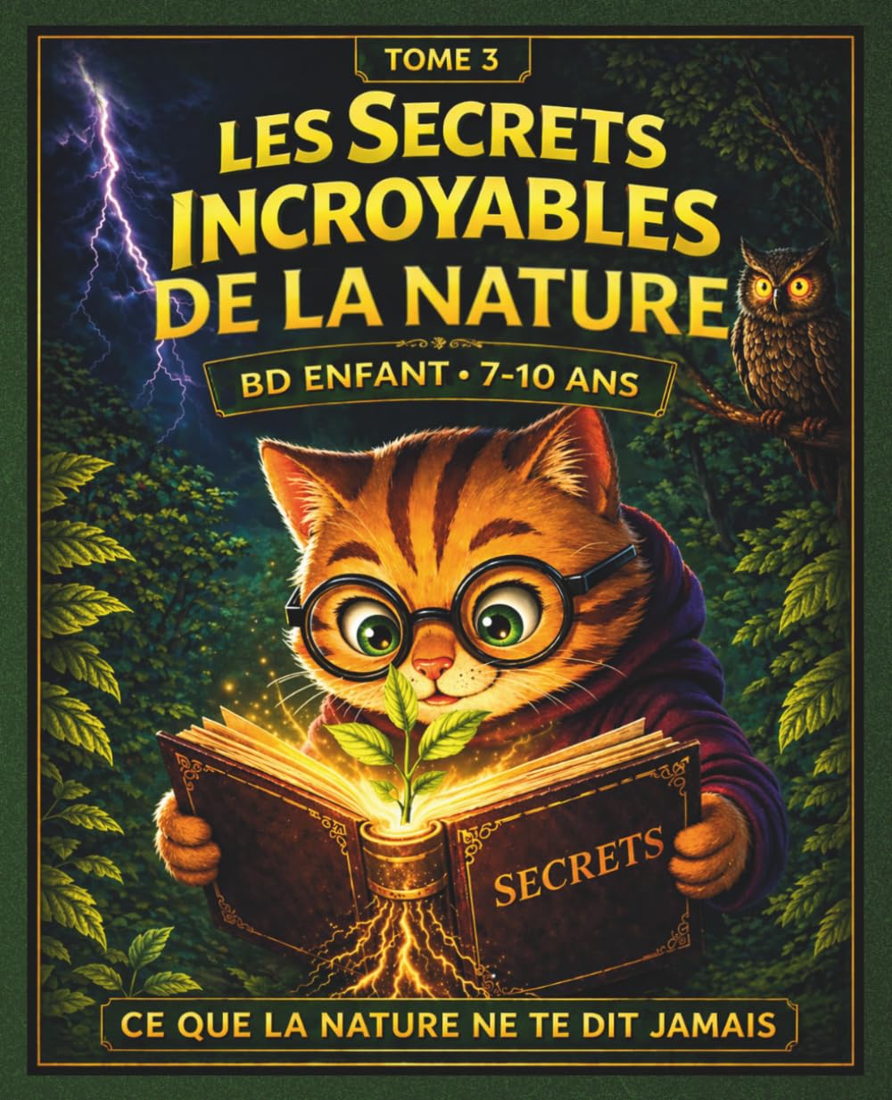 jaquette album Les Secrets Incroyables de la Nature – Ce que la nature ne te dit jamais – BD enfant 7-10 ans: Observe la nature autrement et comprends ses secrets… comme un enquêteur.