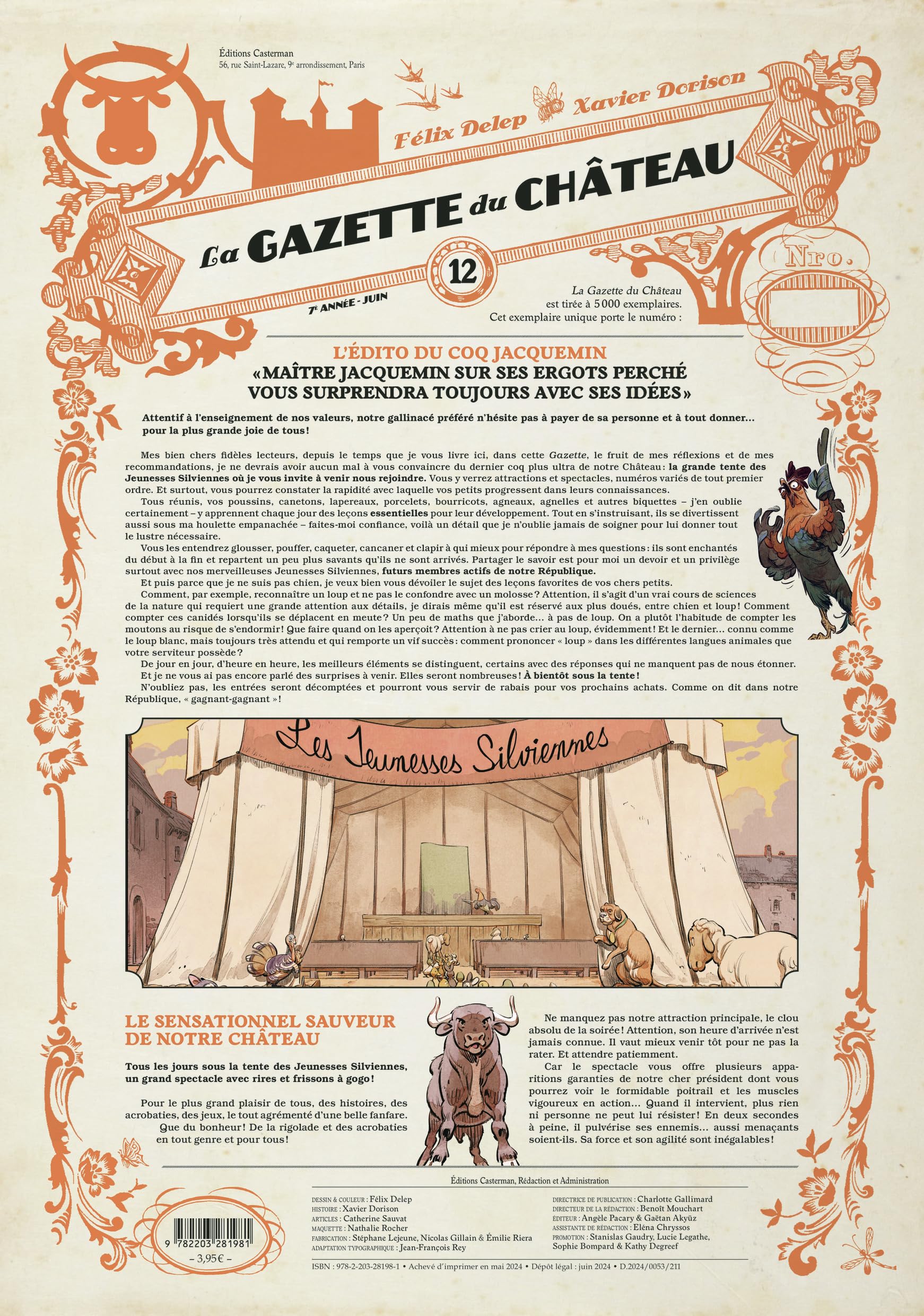 jaquette album Le Château des animaux - La Gazette du château (12)