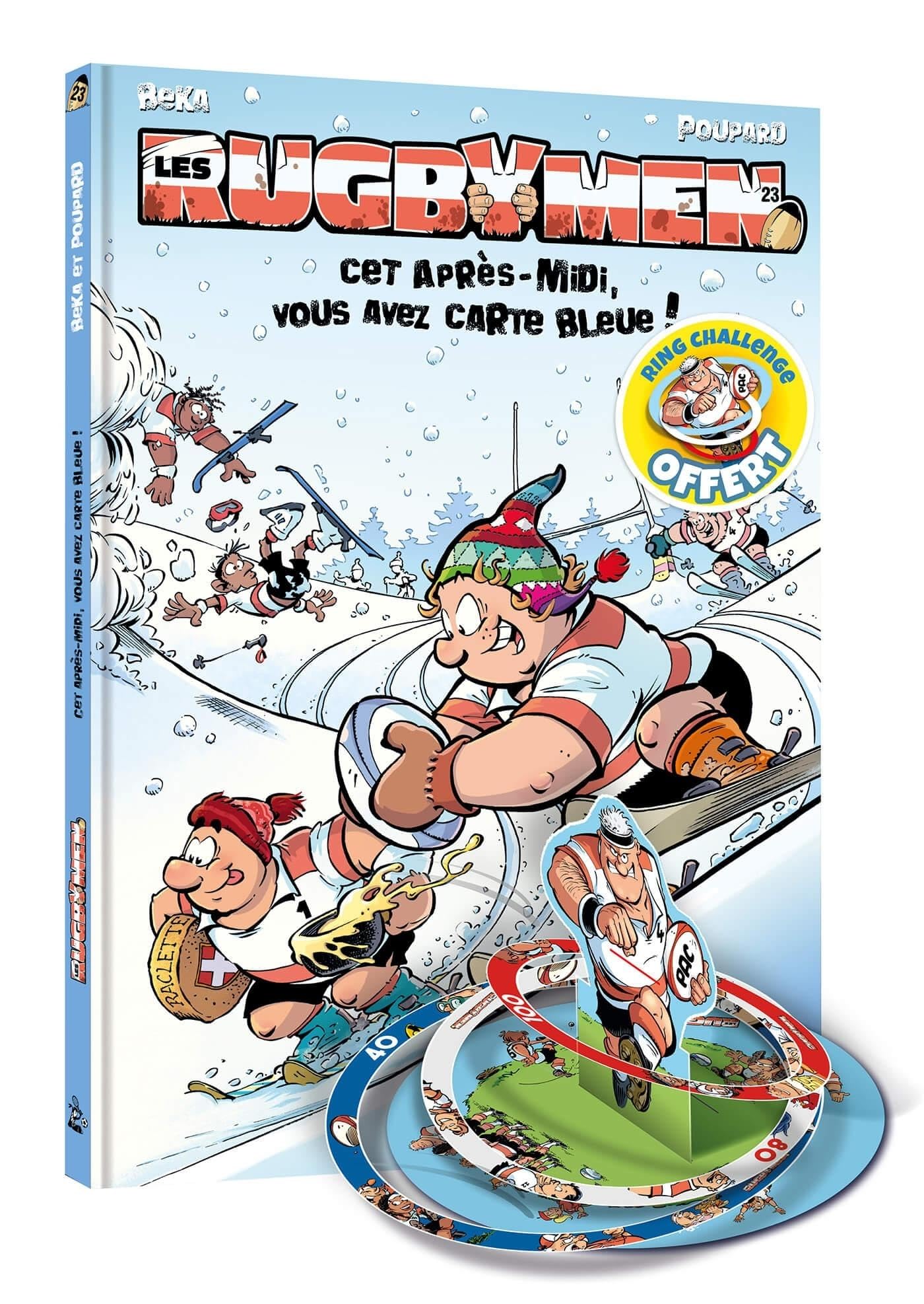jaquette album Les Rugbymen - tome 23 + ring challenge: Cet après-midi, vous avez carte bleue !