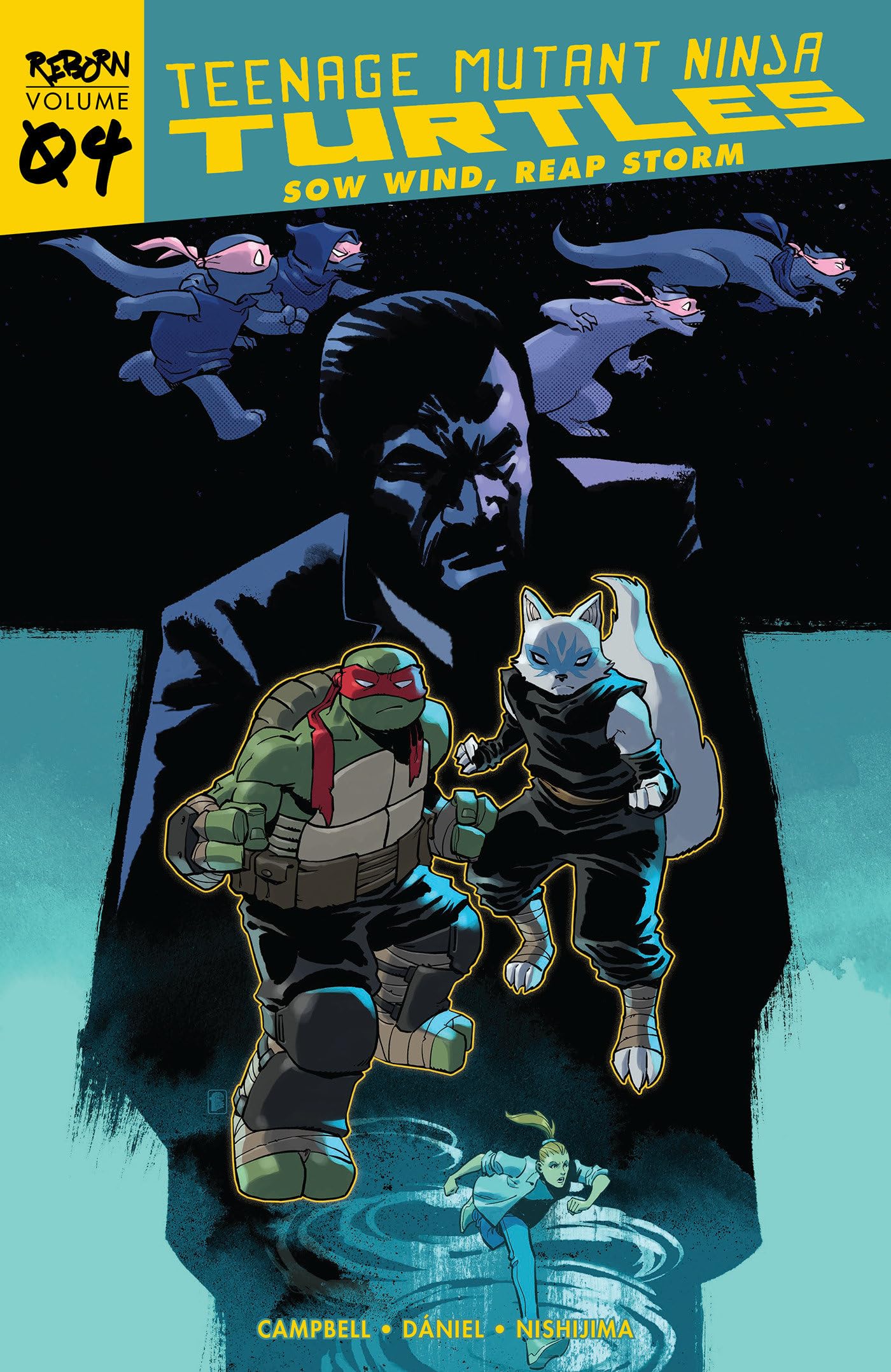 jaquette album Teenage Mutant Ninja Turtles: Reborn, Vol. 4 - Sow Wind, Reap Storm