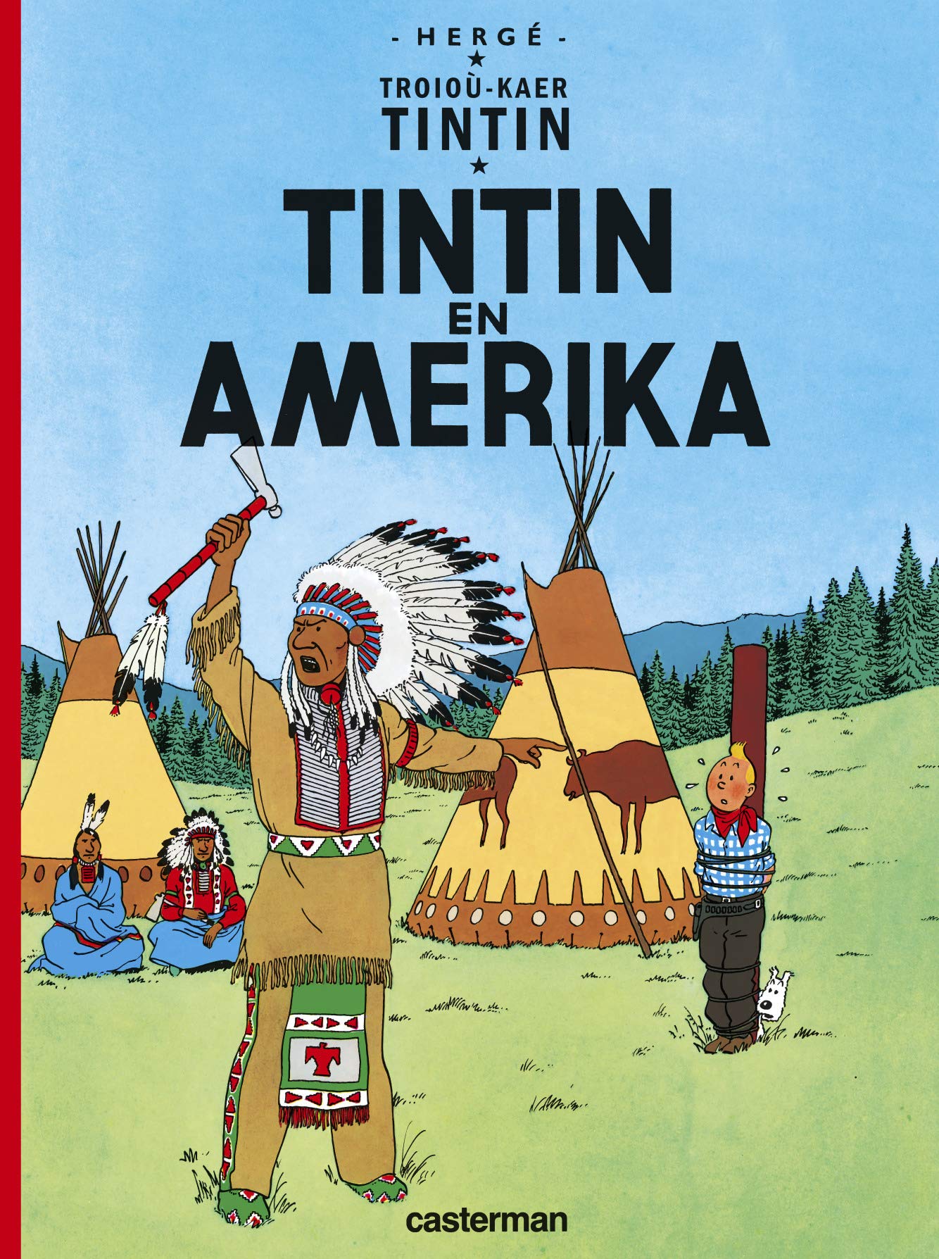 jaquette album Tintin en Amérique: En breton