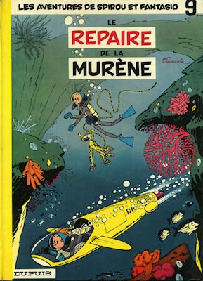 jaquette album Dupuis - Spirou et Fantasio - 9 - Le Repaire de la Murène