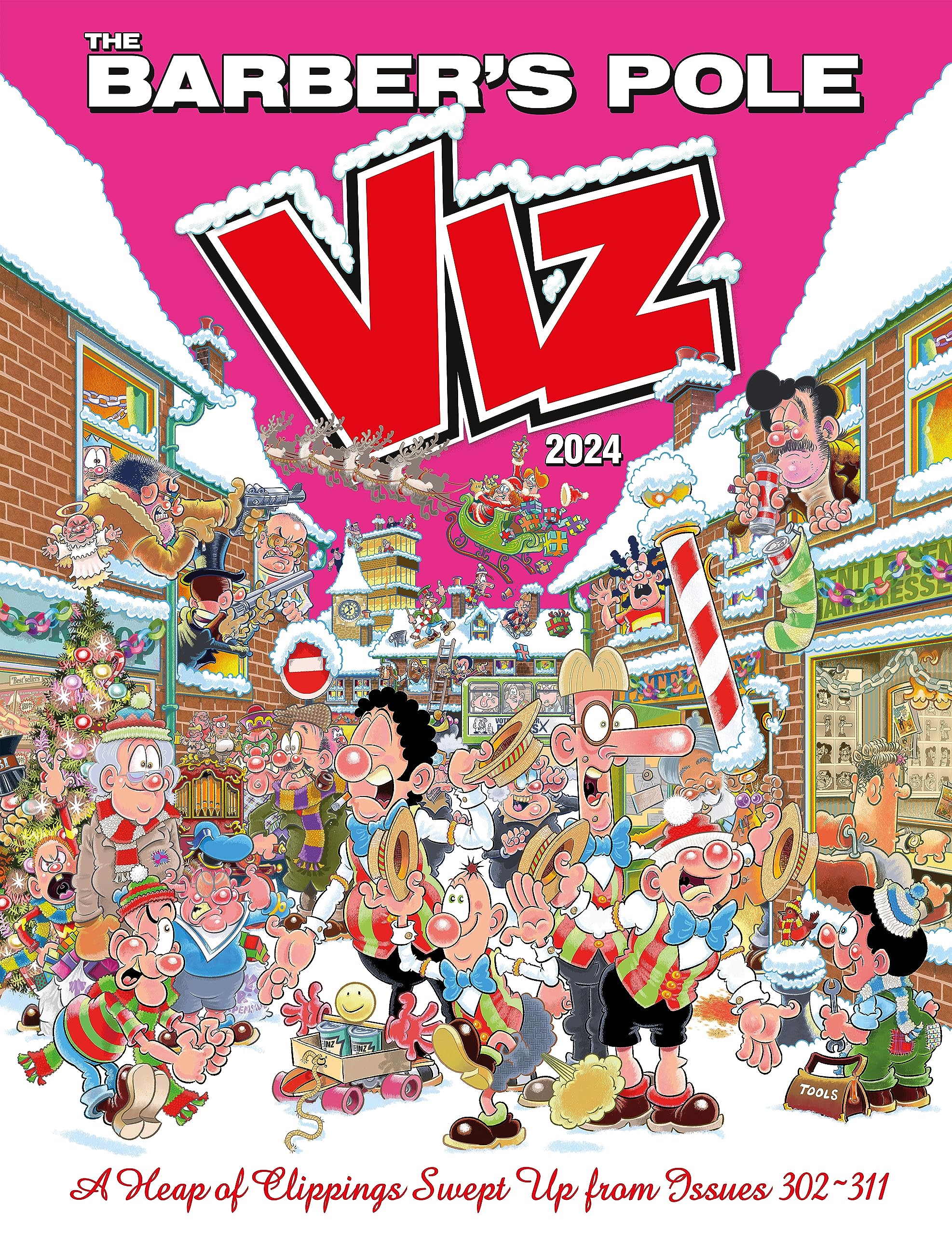 jaquette livre Viz Annual 2024: The Barber's Pole: A Heap of Clippings Swept Up from Issues 302-311