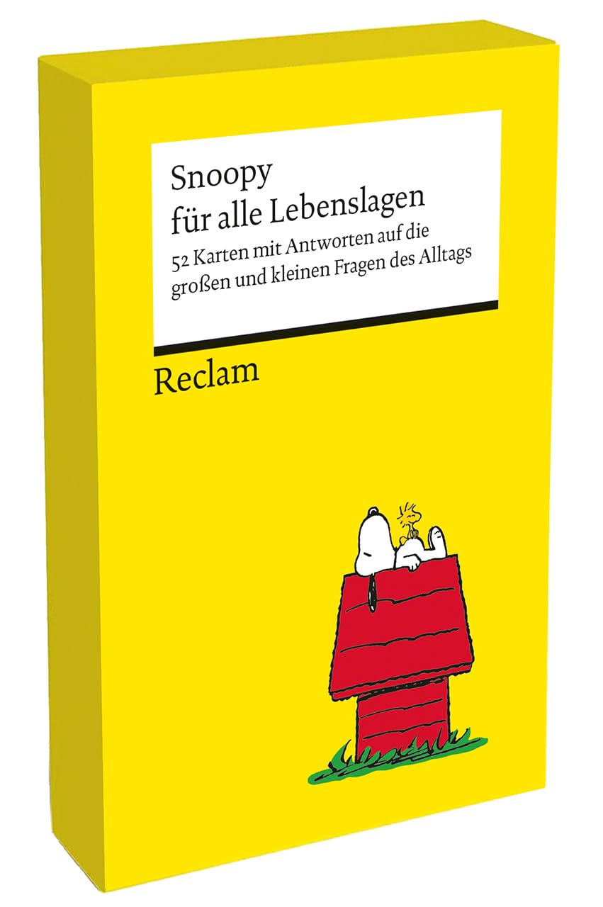 jaquette album Snoopy für alle Lebenslagen. 52 Karten mit Antworten auf die großen und kleinen Fragen des Alltags (Kartenbox): Die besten Lebensweisheiten der Peanuts von Charles M. Schulz - Handliche Kartenbox