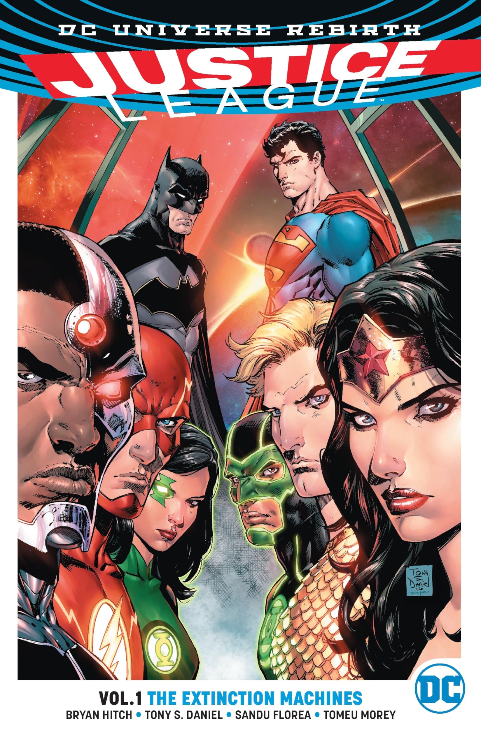 jaquette album Justice League Vol. 1: The Extinction Machines (Rebirth)