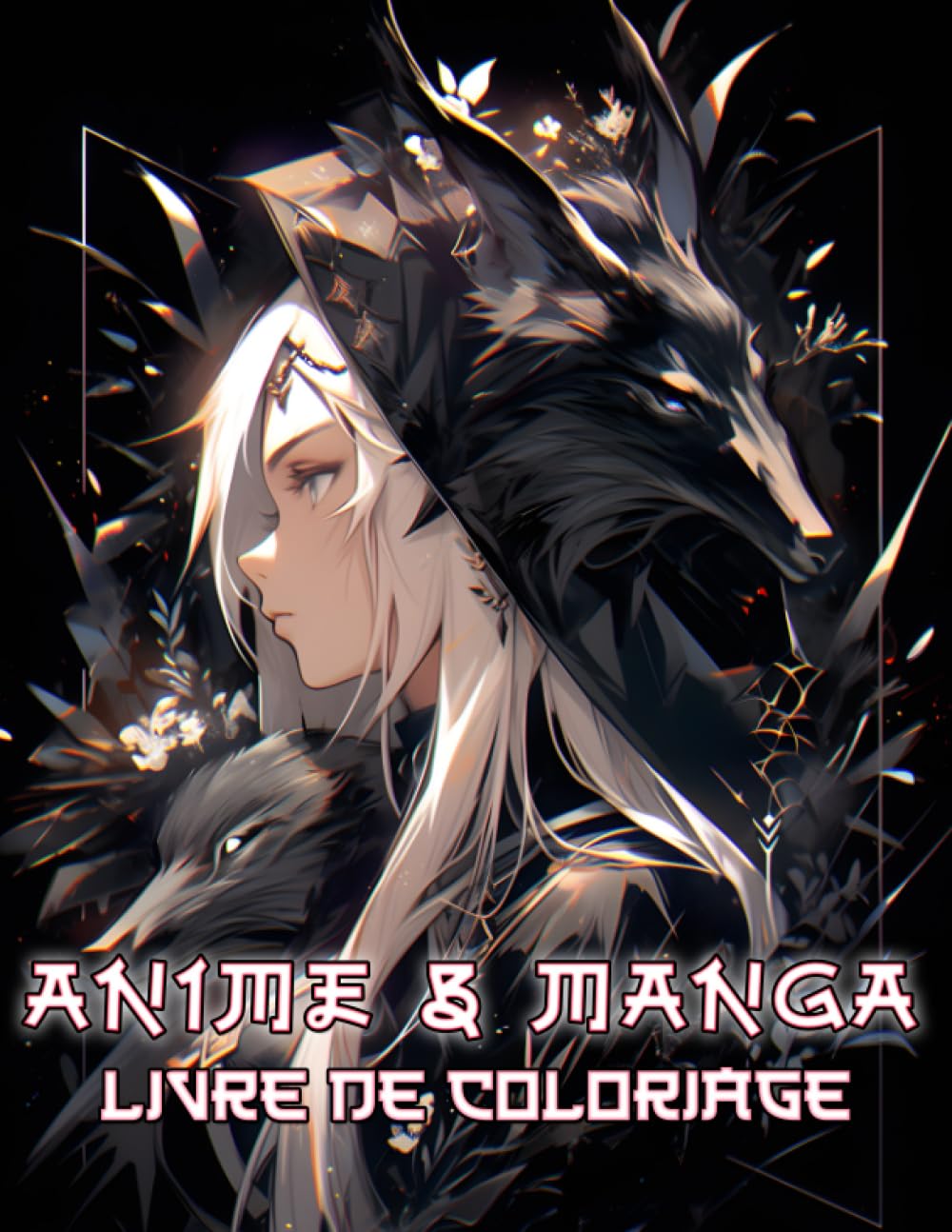jaquette album Livre De Coloriage Anime & Manga: Un livre grand format regroupant de nombreux dessins de personnages célèbres d'animes et de mangas, spécialement ... les adolescents, les enfants et les adultes.