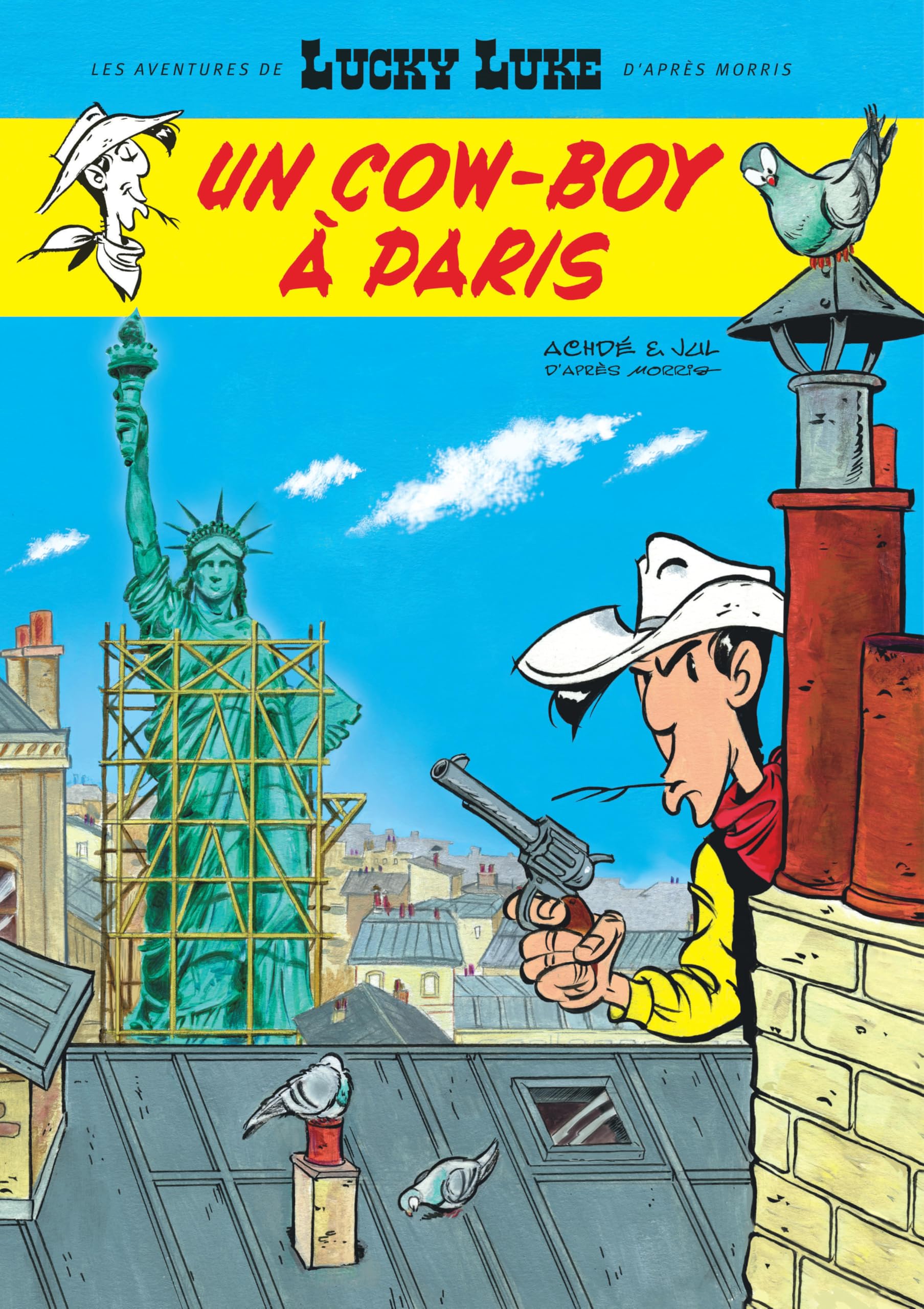 jaquette album Les Aventures de Lucky Luke d'après Morris - Tome 8 - Un cow-boy à Paris