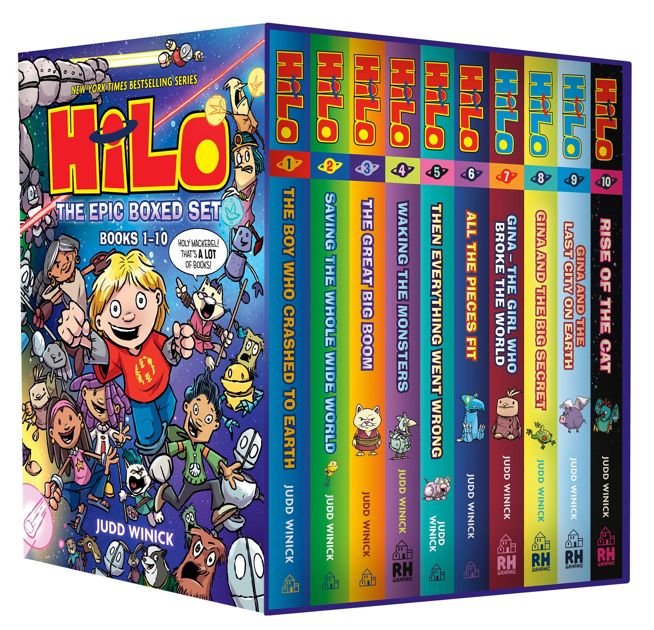 jaquette album Hilo: The Epic Boxed Set (Books 1-10): (A Graphic Novel Boxed Set)