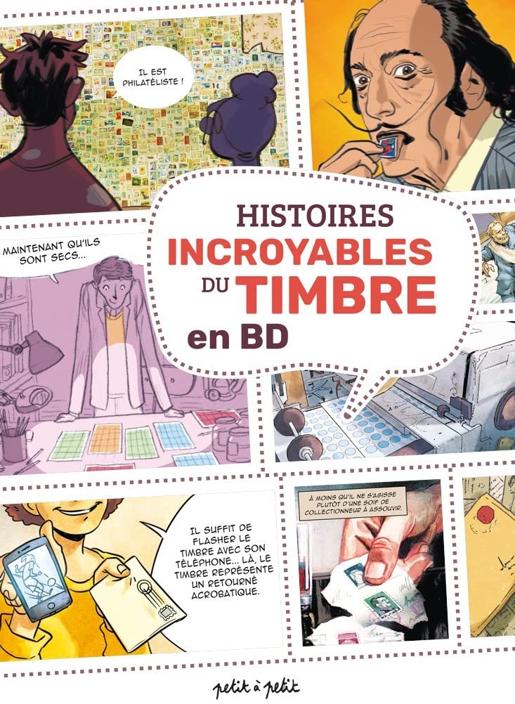 jaquette livre Histoires incroyables du timbre en BD