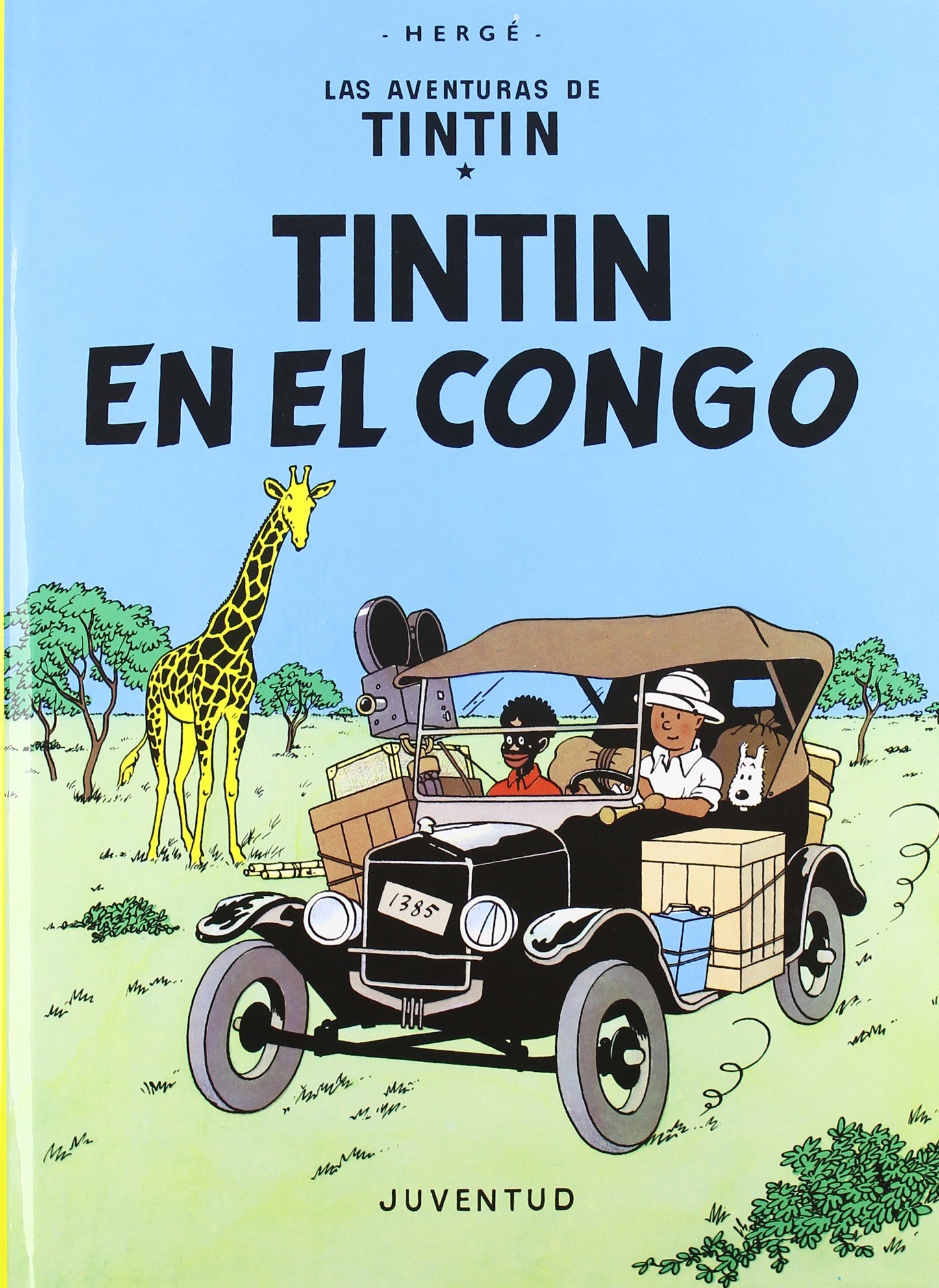 jaquette album Tintin en el Congo (en espagnol). Las aventuras deTintin