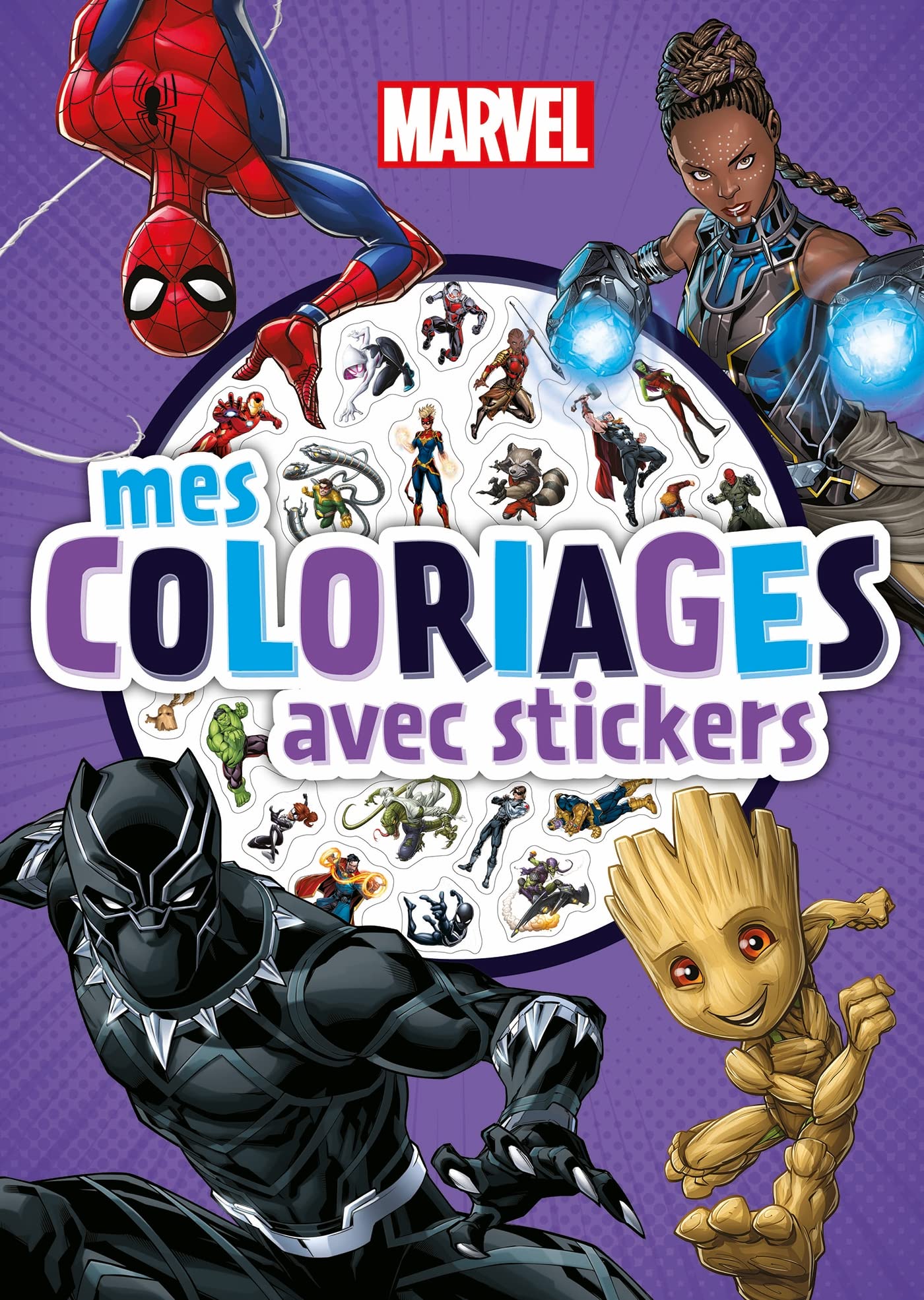 jaquette album BLACK PANTHER - Mes coloriages avec stickers - MARVEL