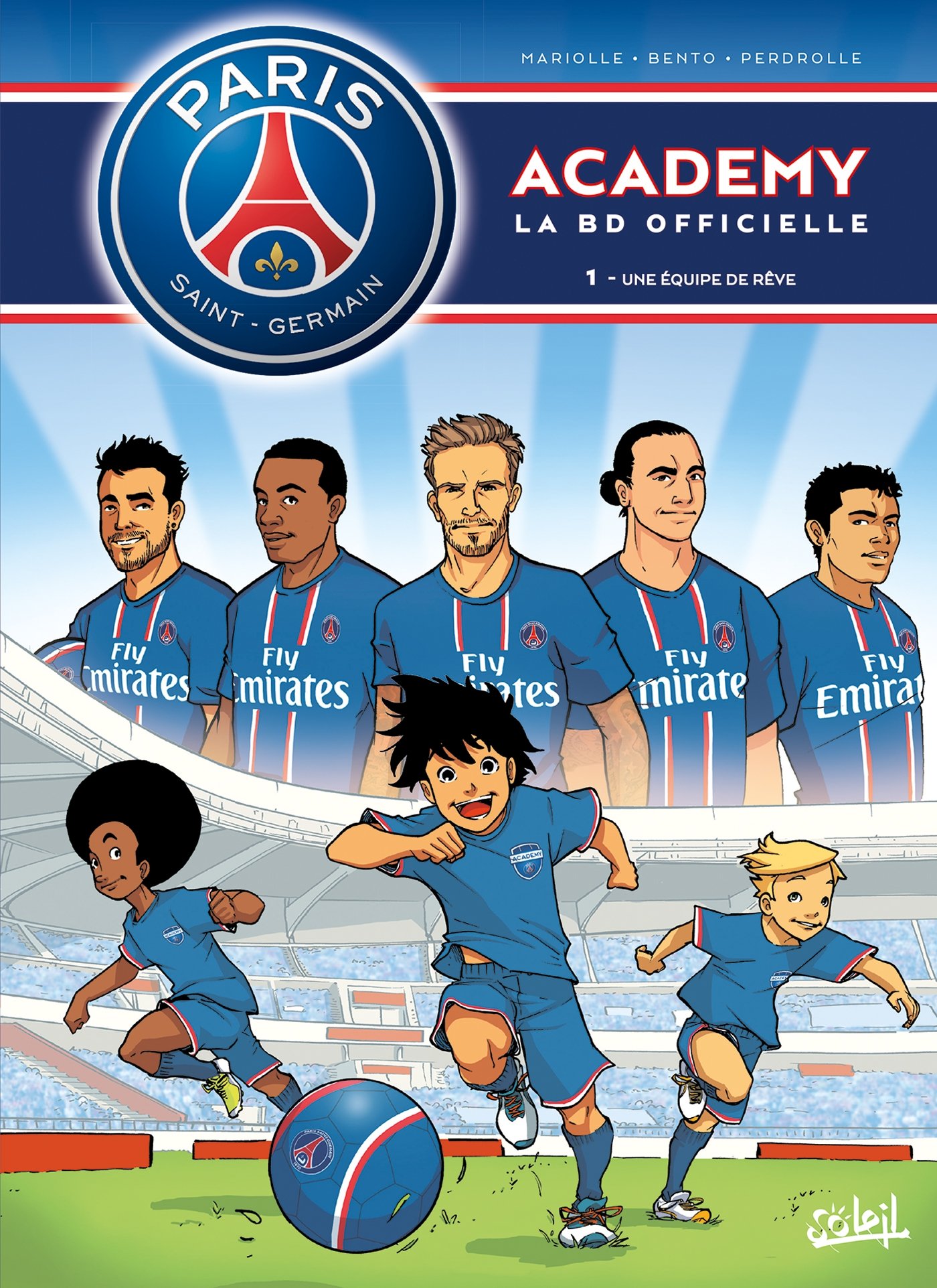 jaquette album Paris Saint-Germain Academy T01 Une Equipe de Rêve