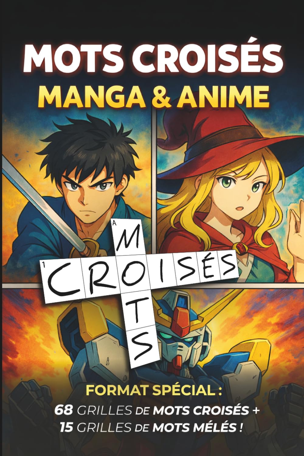 jaquette livre Mots croisés Manga & Anime – Le cadeau parfait pour les fans de culture japonaise