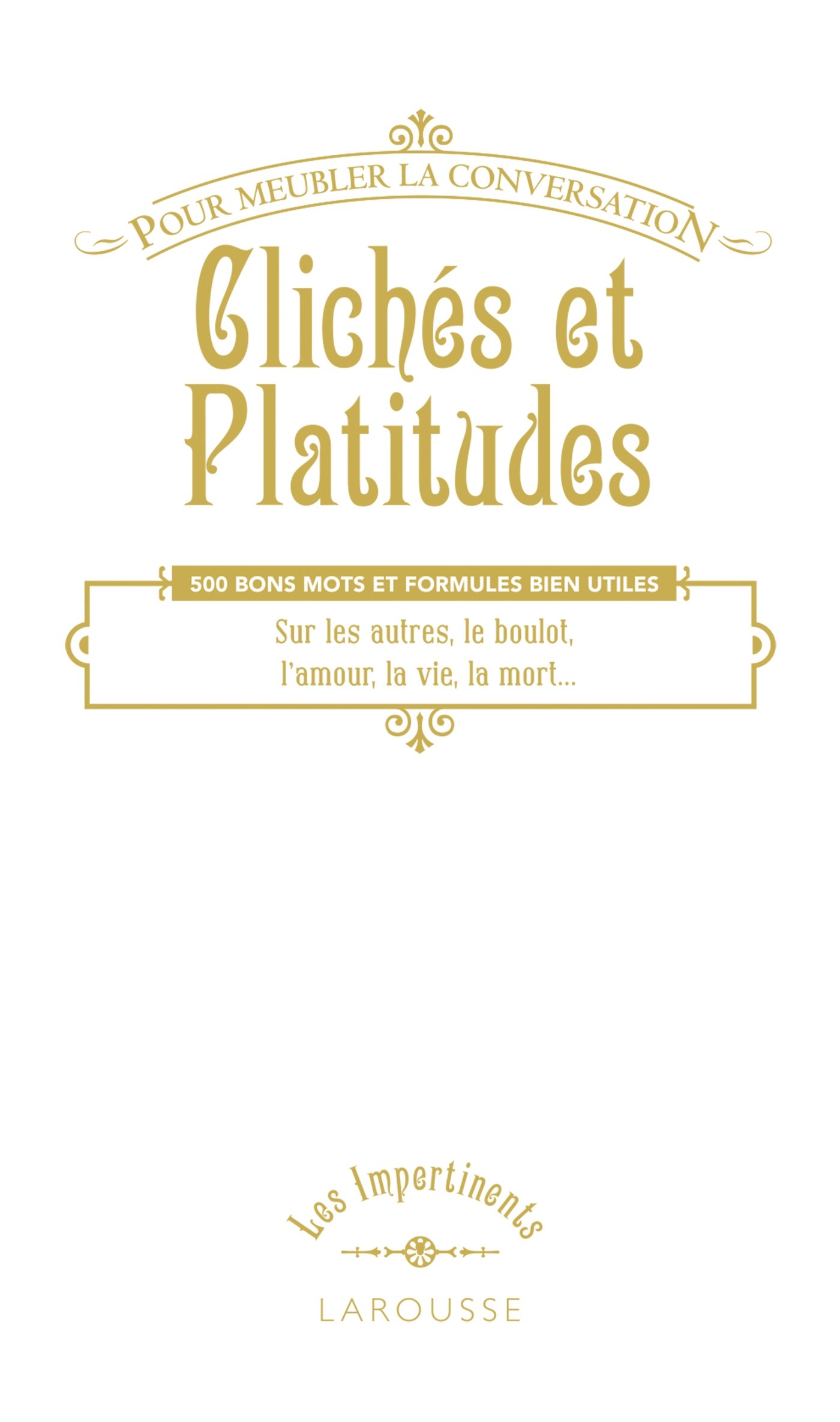jaquette album Clichés et platitudes (pour meubler la conversation)