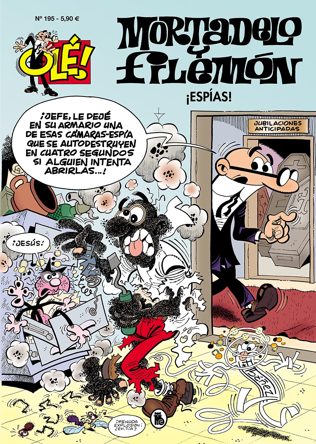 jaquette album Mortadelo y Filemón. ¡Espías! (Olé! Mortadelo 195)