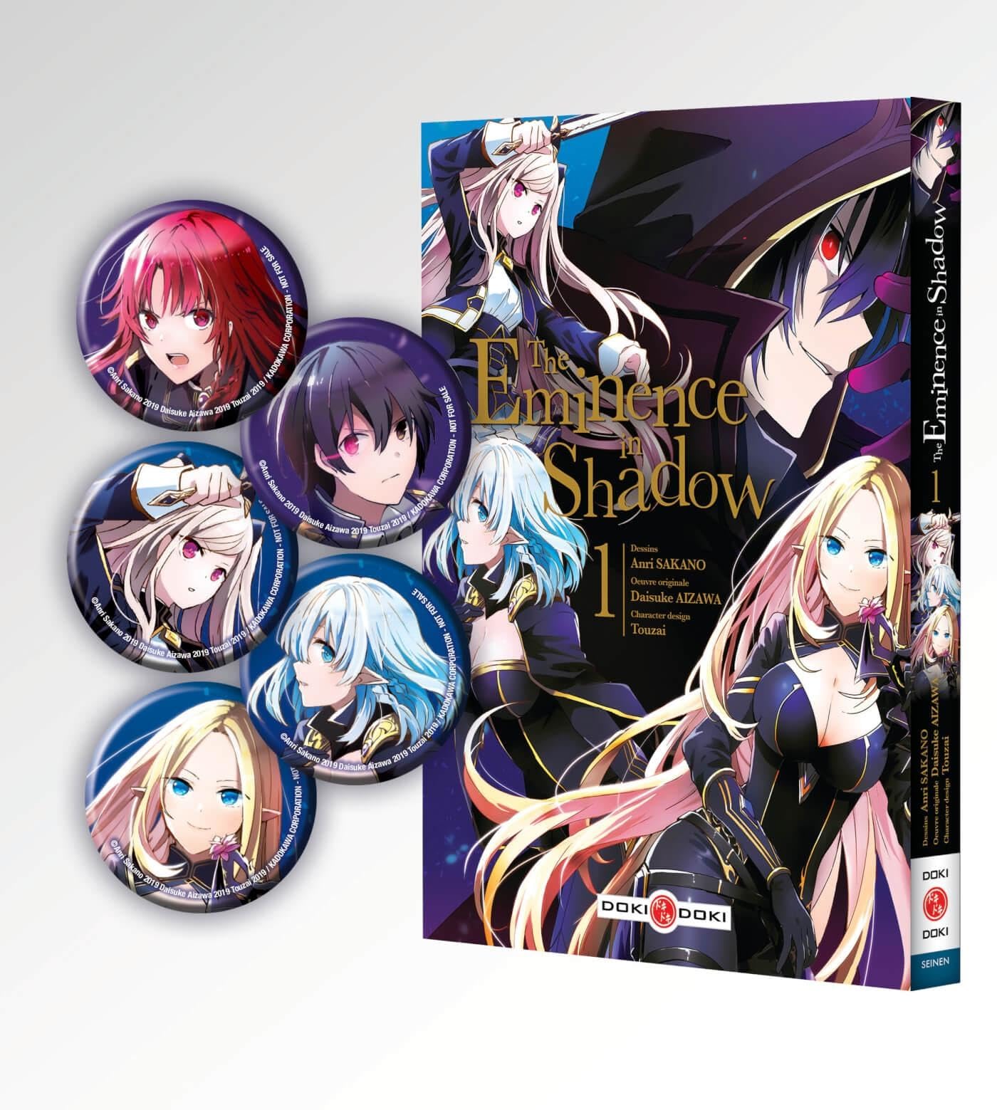 jaquette album The Eminence in Shadow - vol. 01 - édition limitée badges collector