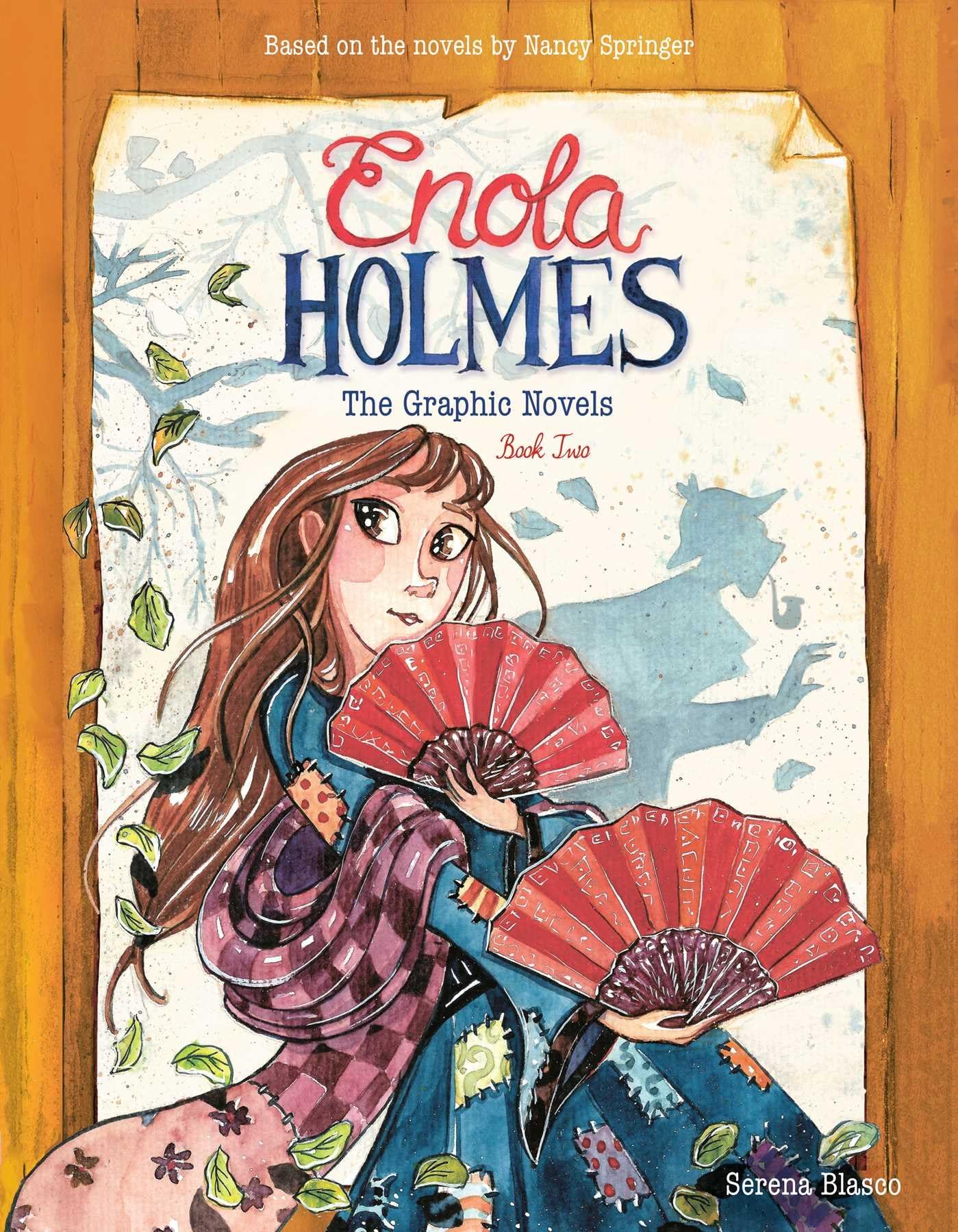 jaquette album Enola Holmes: The Graphic Novels: The Case of the Peculiar Pink Fan, The Case of the Cryptic Crinoline, and The Case of Baker Street Station (Volume 2)