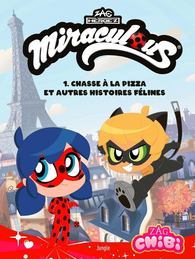 jaquette album Chibi Miraculous - Tome 1 Chasse à la pizza et autres histoires félines (1)