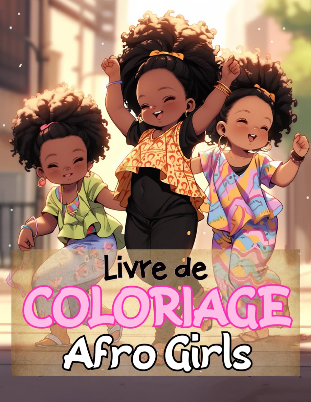 jaquette album Livre de coloriage Afro Girls