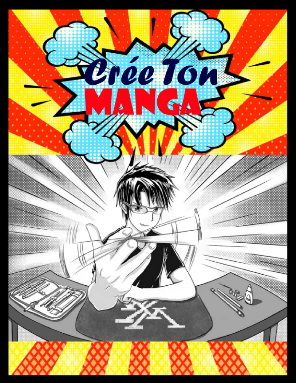 jaquette album Crée ton manga: Manga Vierge A Dessiner/Planches de Manga Vierges Pour Adultes et Enfants